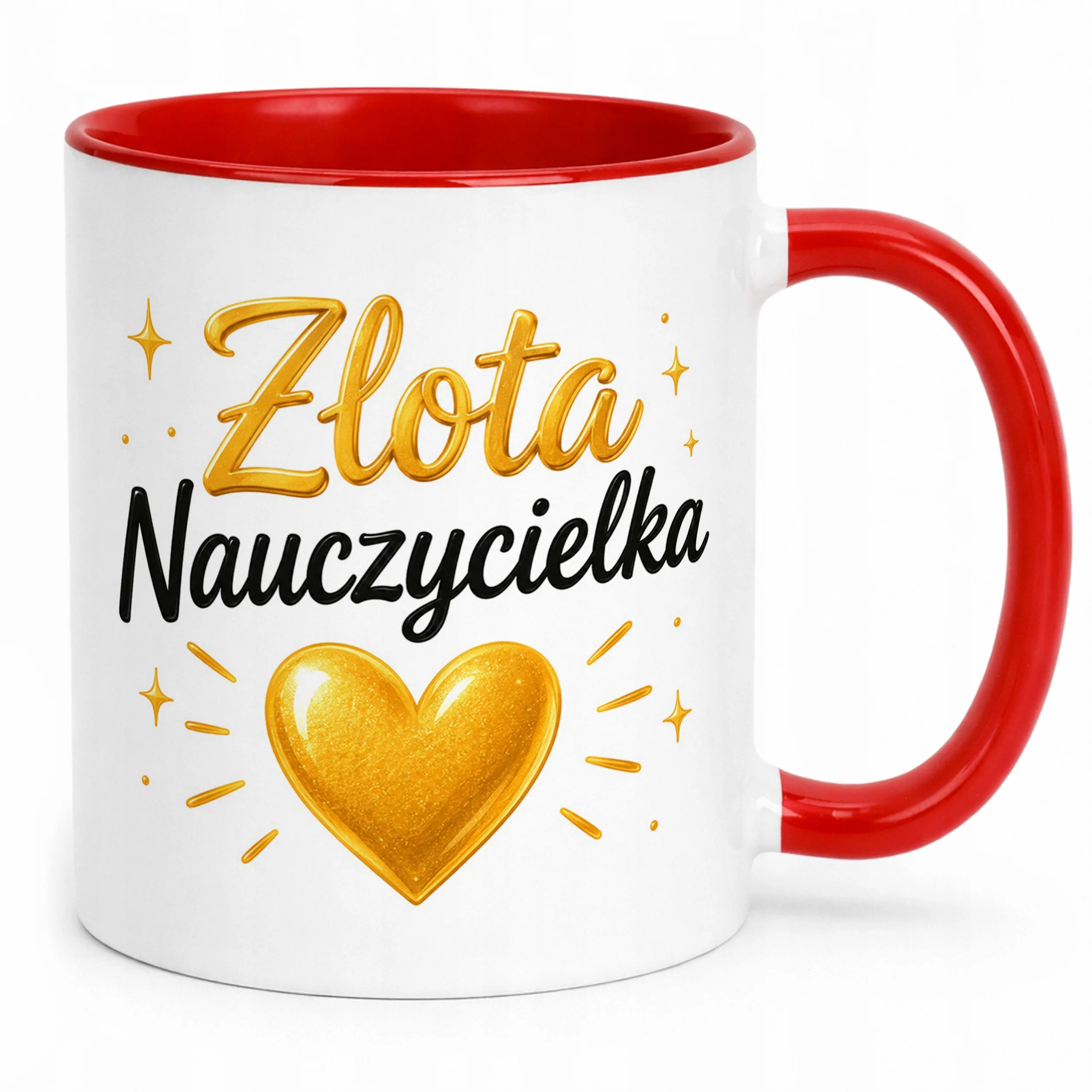 Kubek Czerwony Dzień Nauczyciela Dla Nauczycielki Prezent Upominek