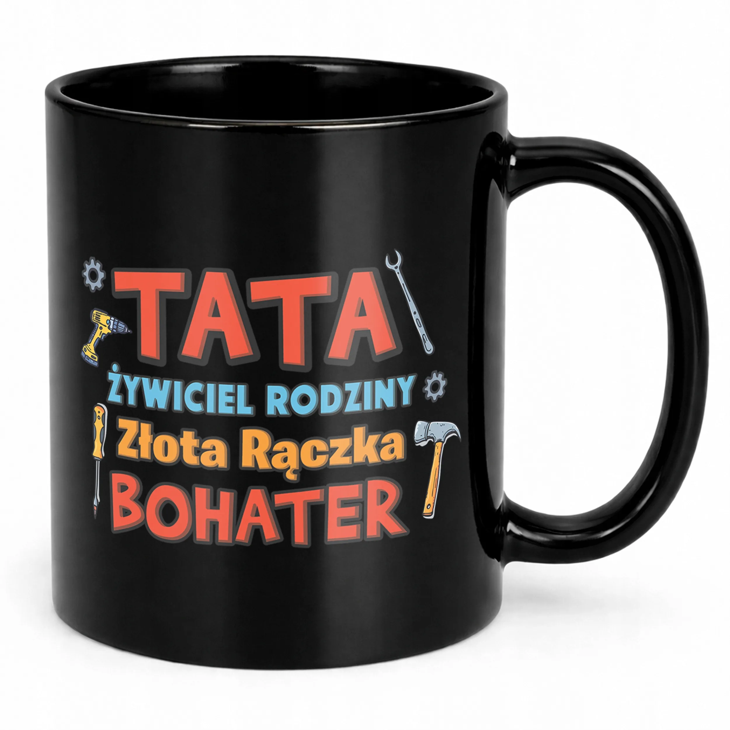 Upominek dla taty na Dzień Ojca kubek czarny praktyczny prezent dla taty