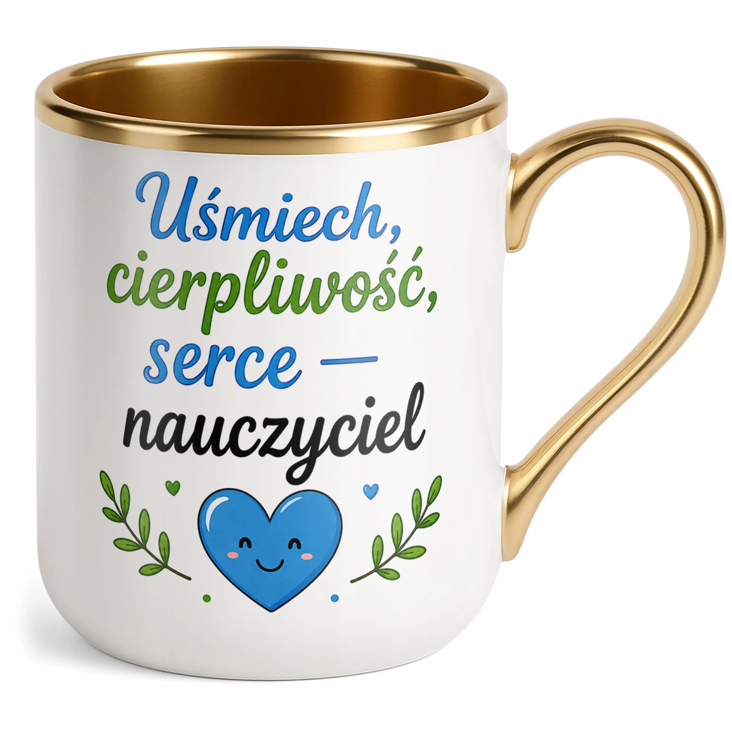Kubek Premium Złoty Dzień Nauczyciela Dla Nauczyciela Prezent Upominek