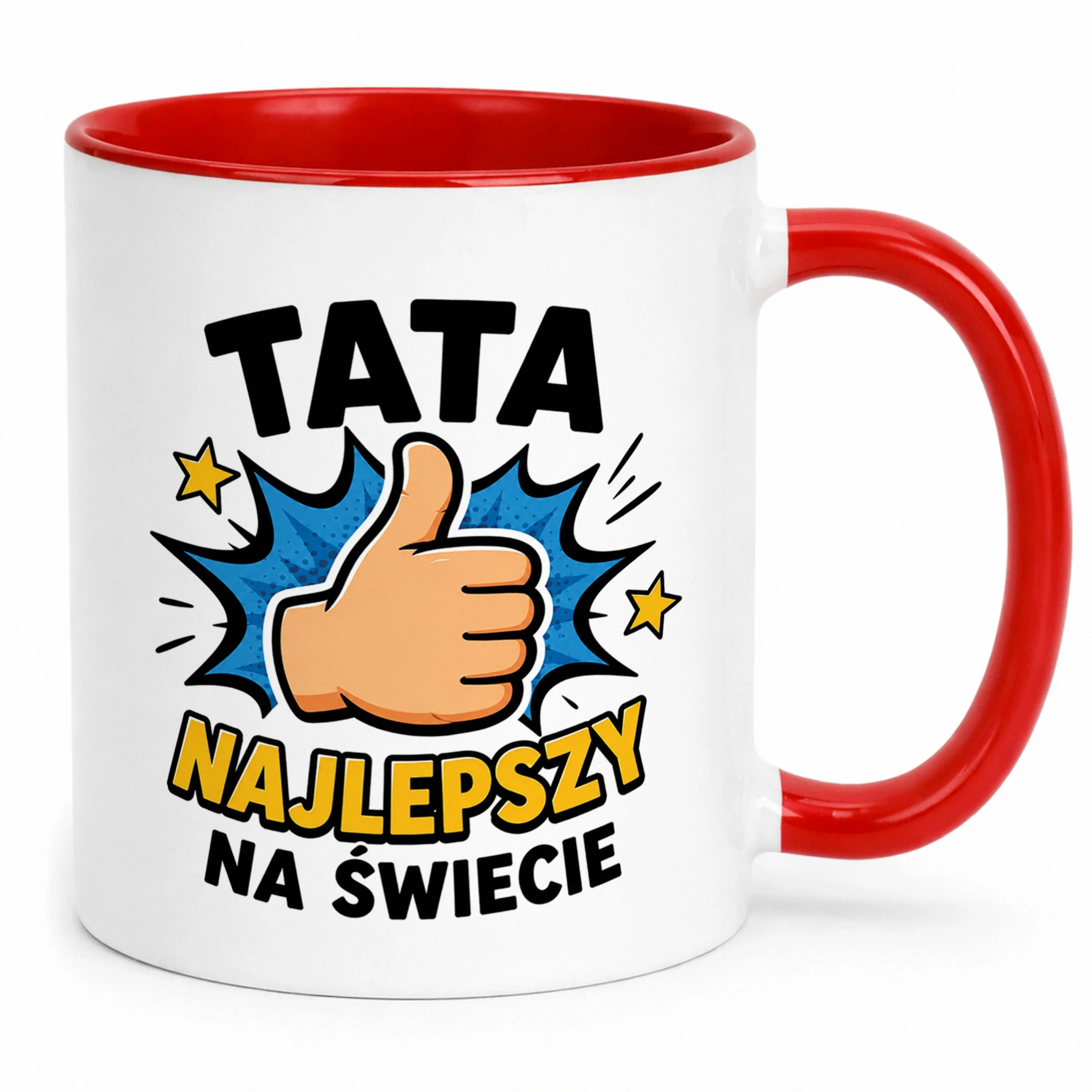 Kubek Czerwony prezent na Dzień Ojca dla taty upominek