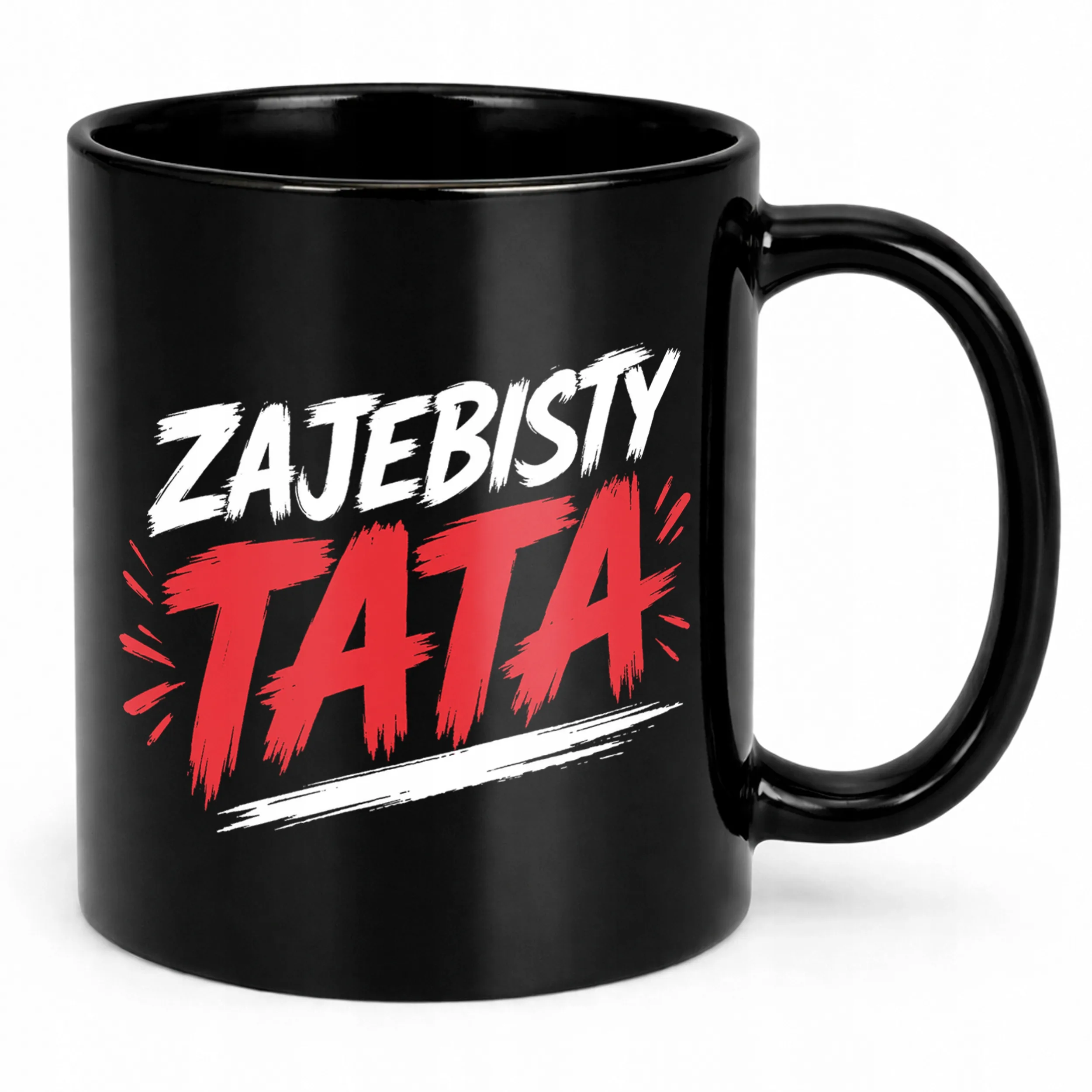 Kubek czarny dla taty prezent na Dzień Ojca praktyczny upominek dla tatusia