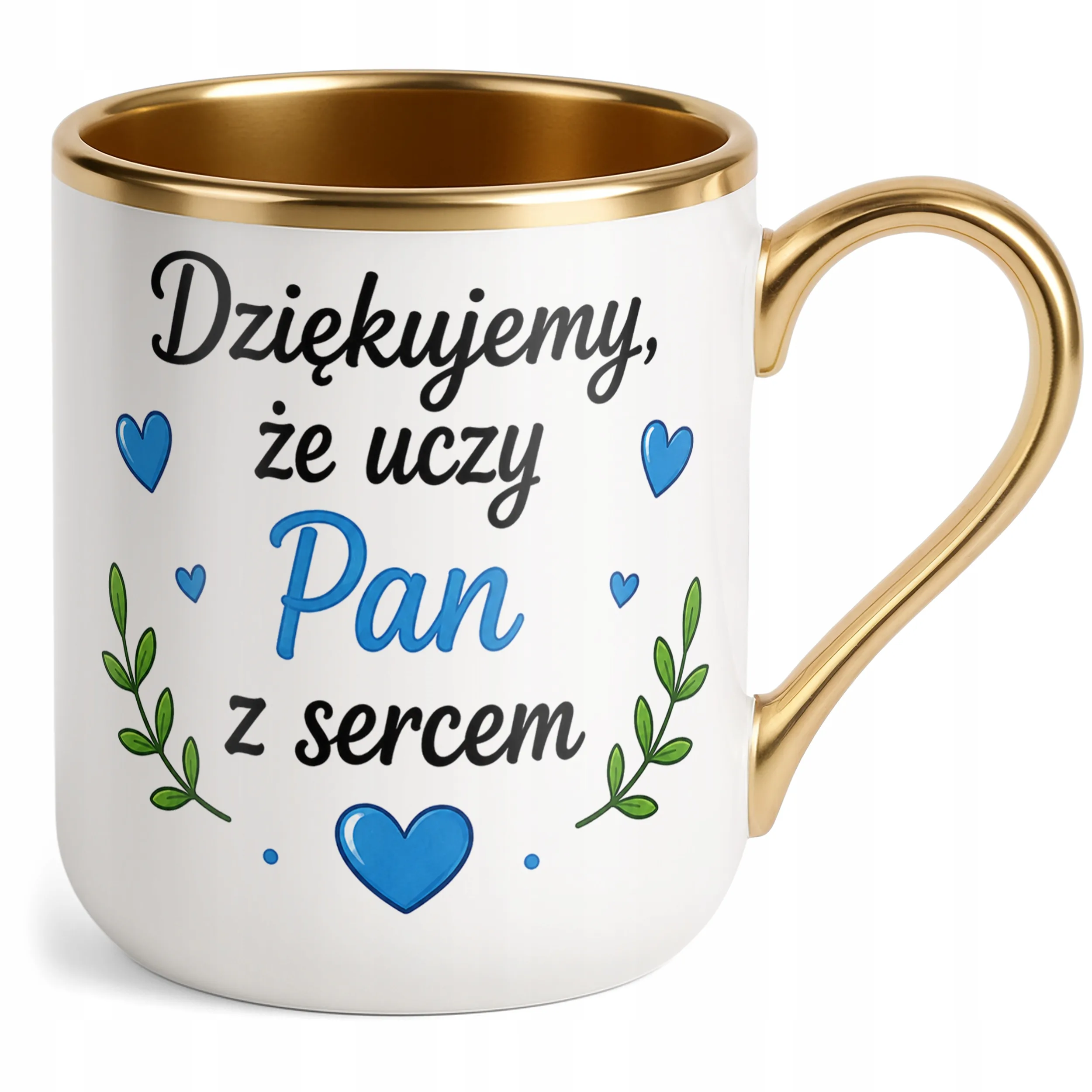 Kubek Premium Złoty Dzień Nauczyciela Dla Nauczyciela Prezent Upominek