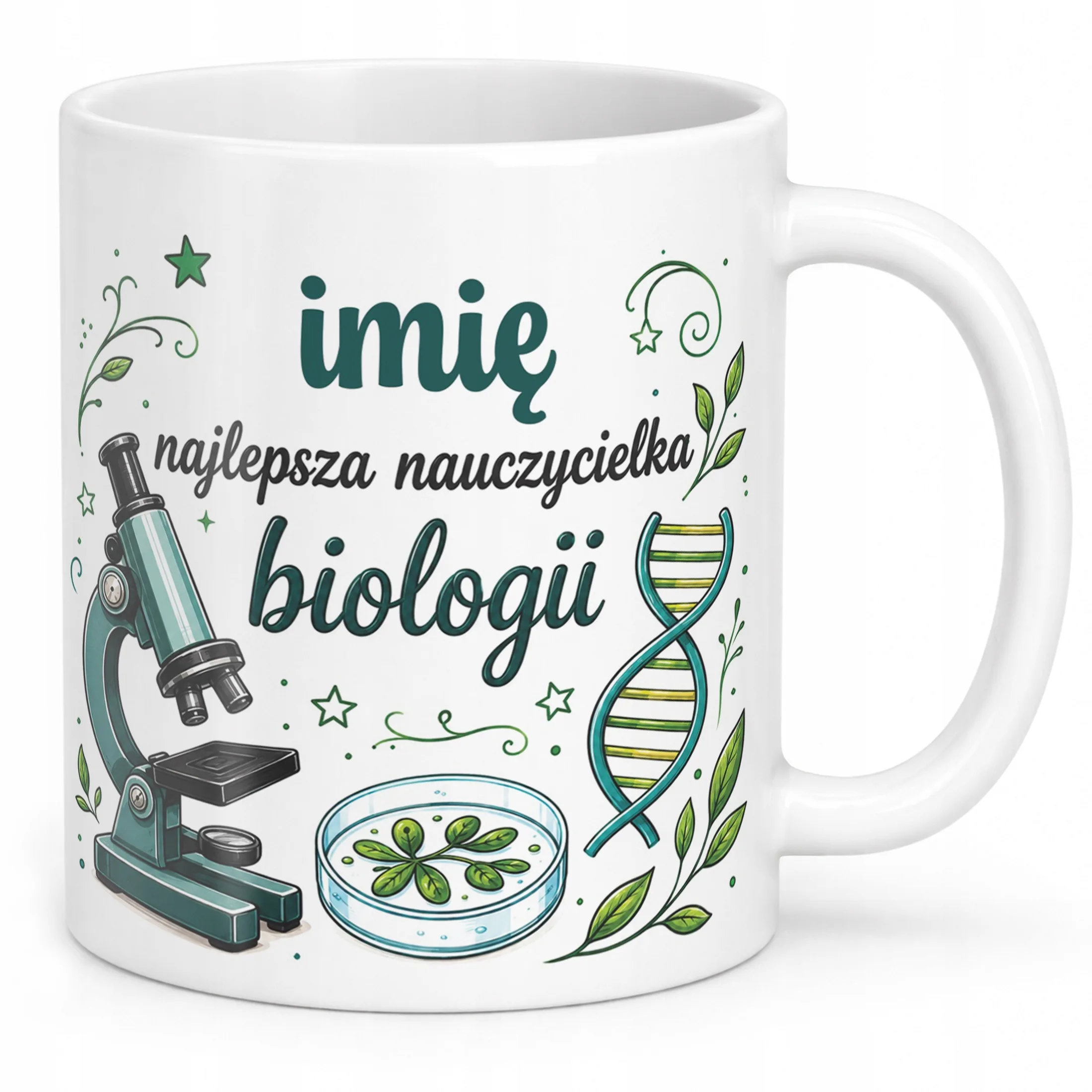Kubek z Imieniem Dzień Nauczyciela Zakończenie Roku Biologia Prezent
