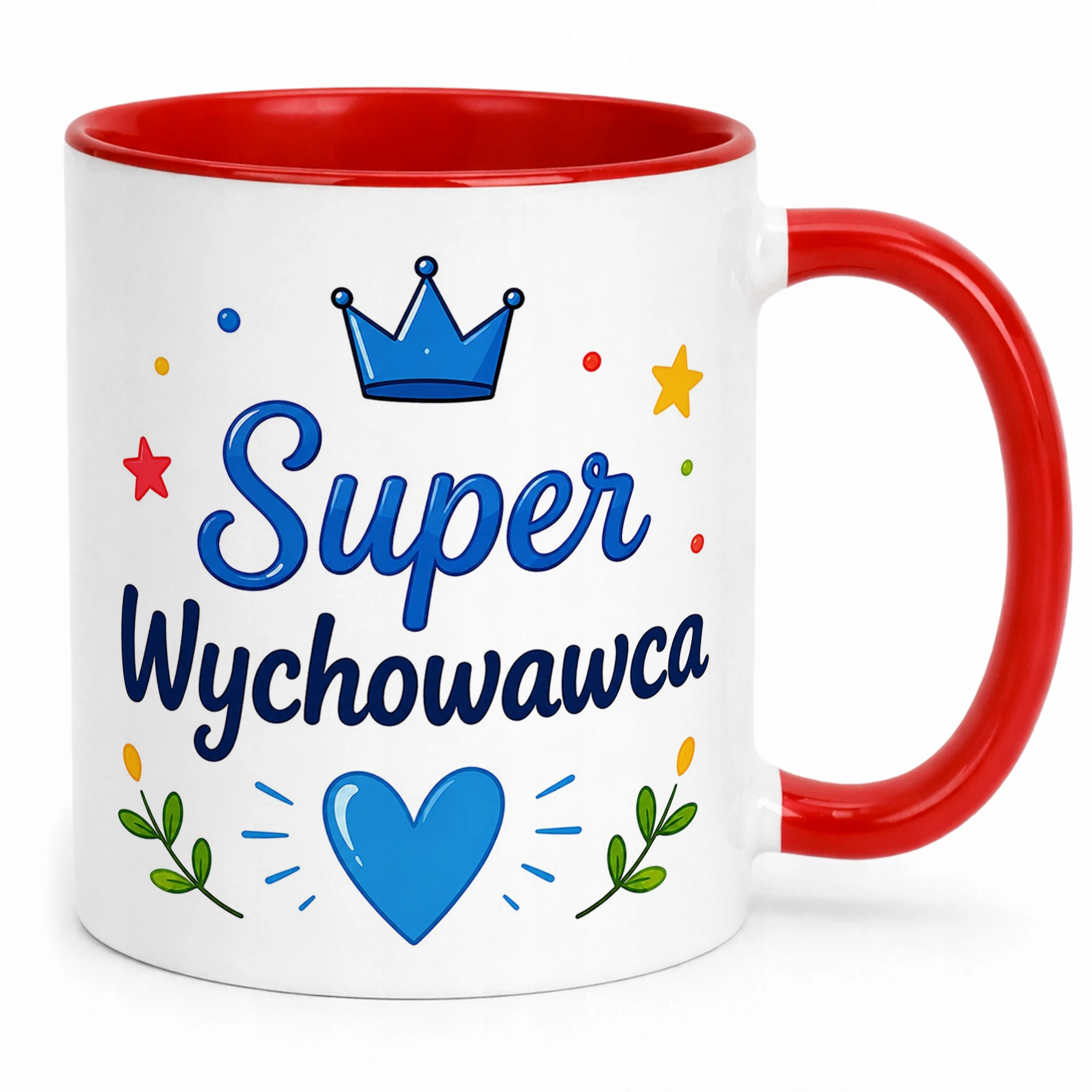 Kubek Czerwony Dzień Nauczyciela Dla Wychowawcy Prezent Upominek