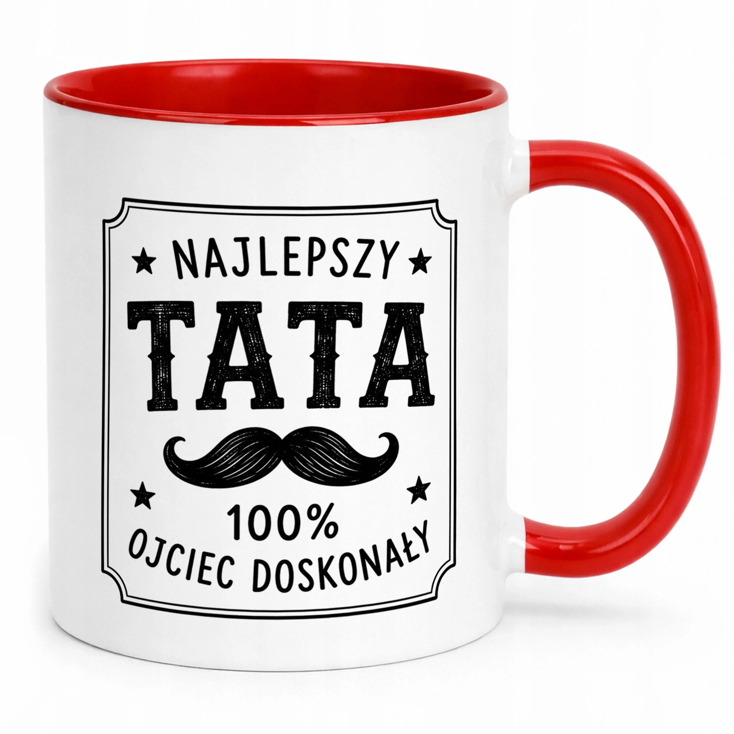 Kubek Czerwony prezent dla taty na Dzień Ojca upominek