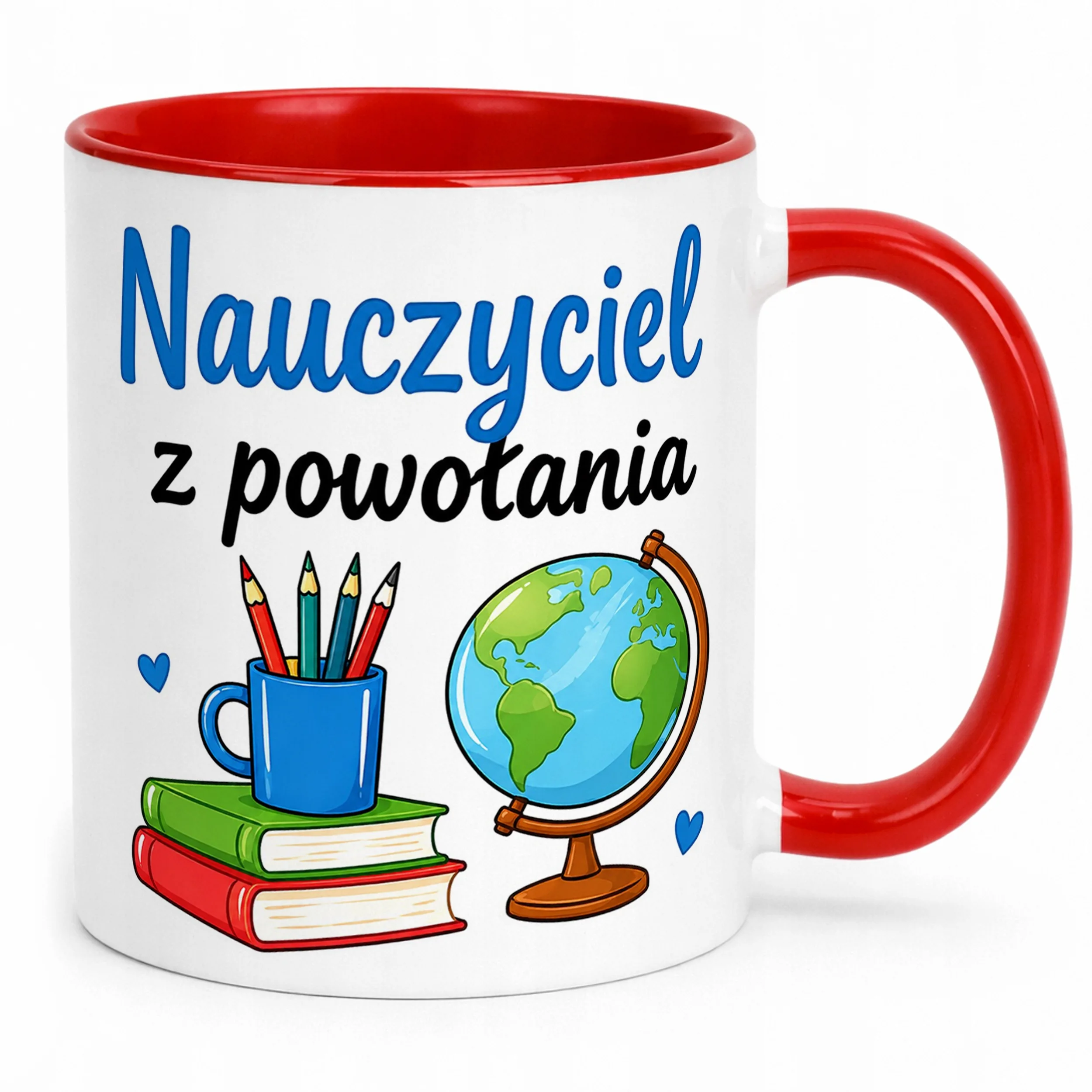 Kubek Czerwony Dzień Nauczyciela Dla Nauczyciela Prezent Upominek