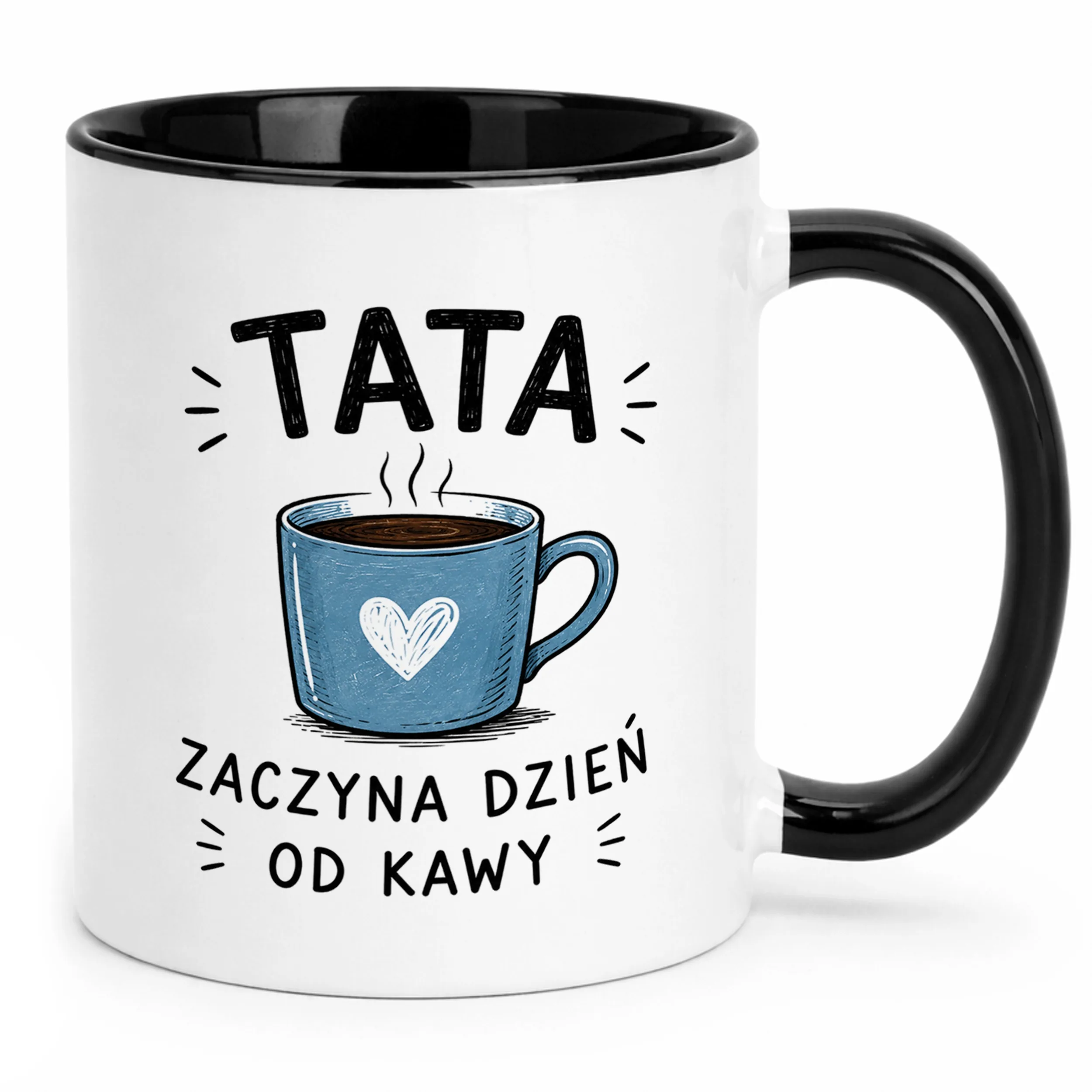 Kubek Czarny Dzień Ojca prezent dla taty pomysł na prezent