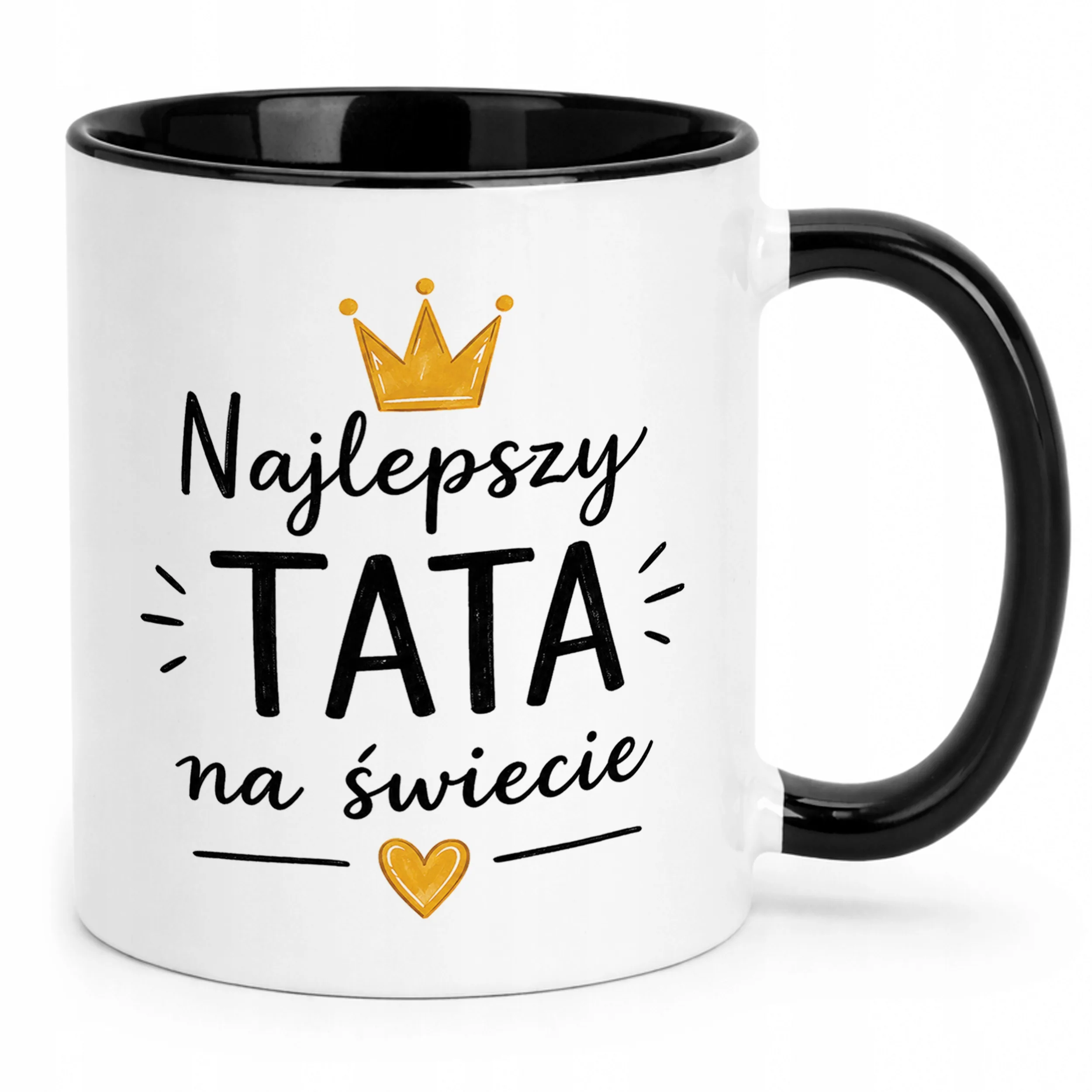 Kubek Czarny upominek dla tatusia prezent na Dzień Ojca