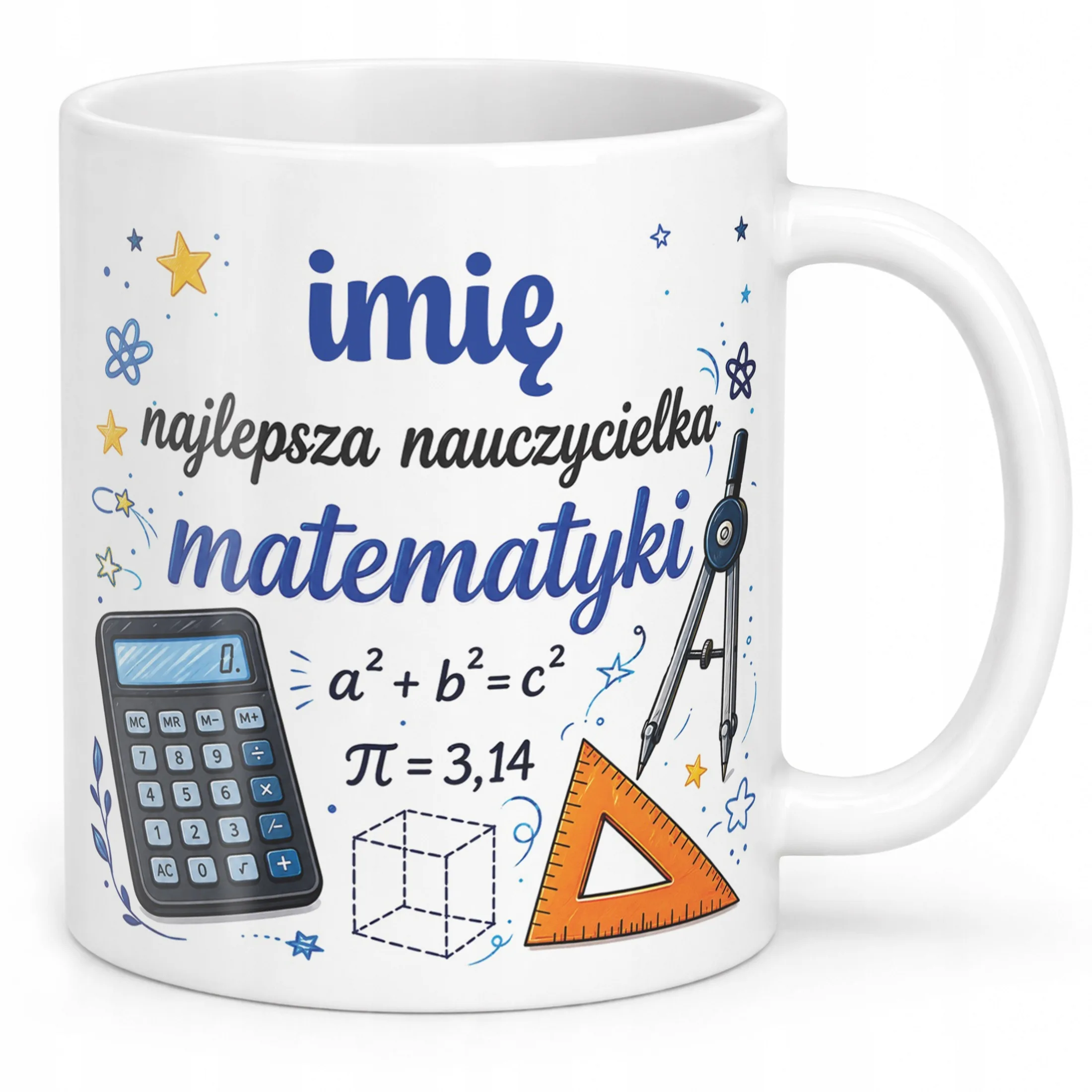 Kubek z Imieniem Dzień Nauczyciela Zakończenie Roku Matematyka Prezent