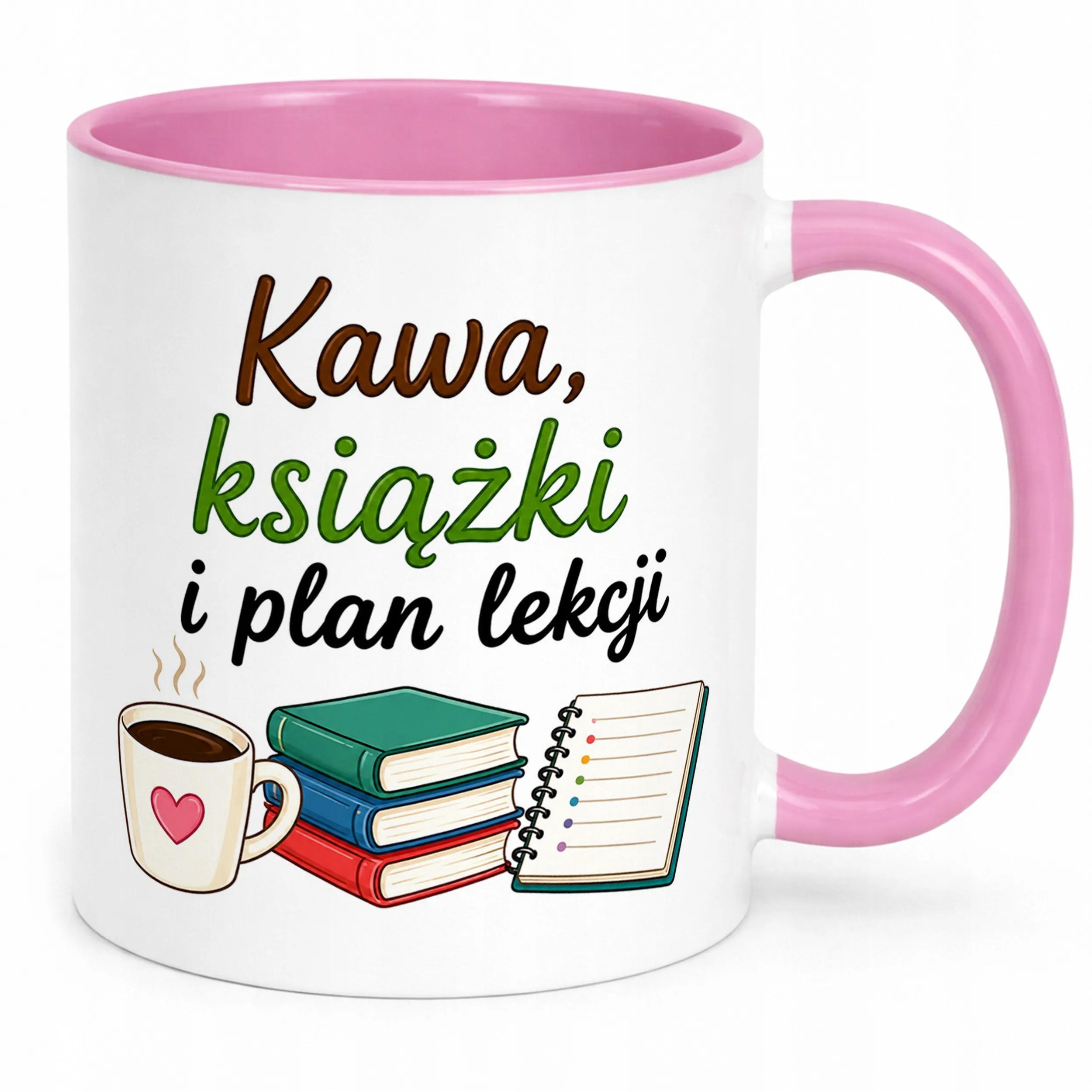 Kubek Różowy Dzień Nauczyciela Prezent Upominek Szkoła