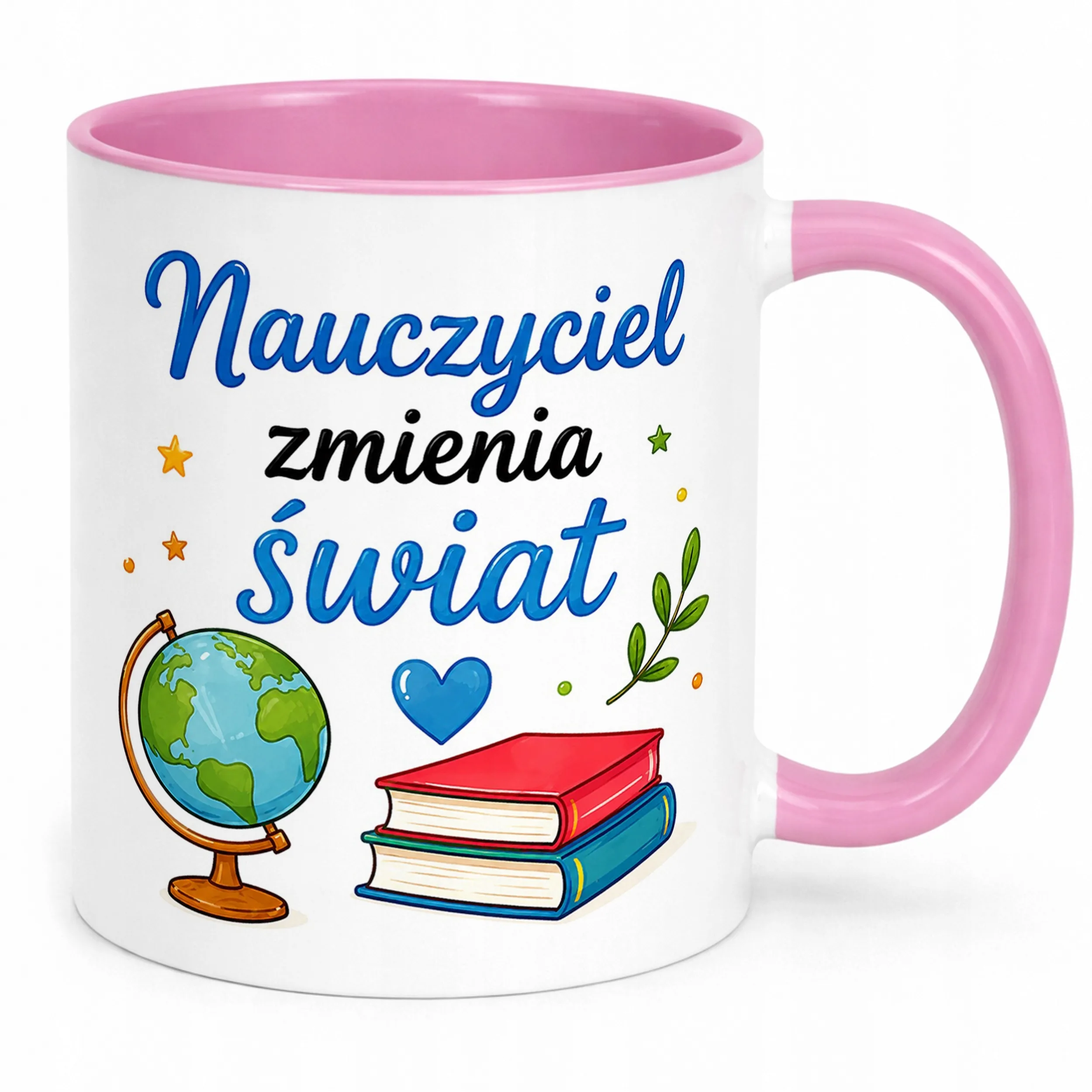 Kubek Różowy Dzień Nauczyciela Dla Nauczyciela Prezent Upominek