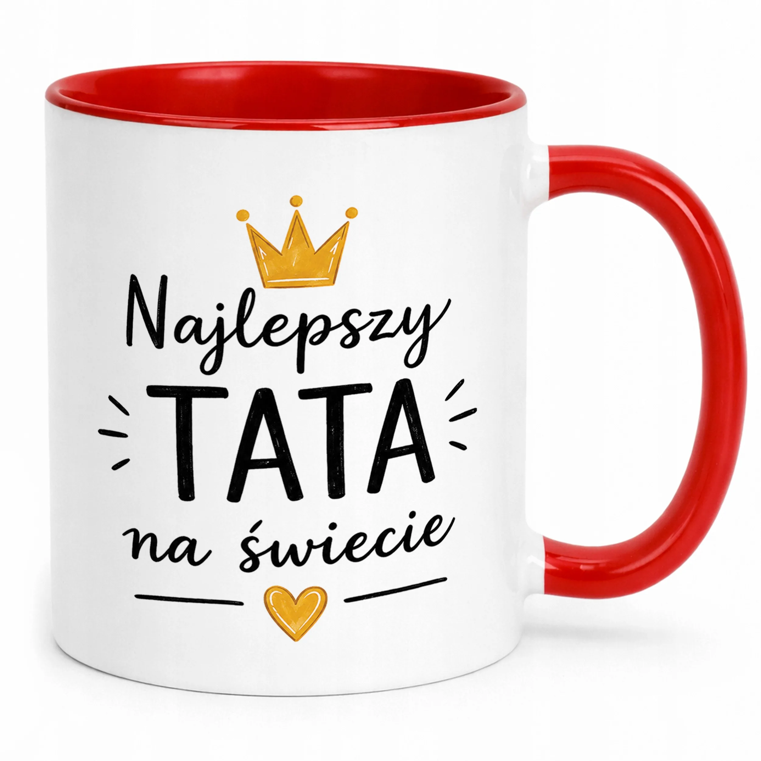 Kubek Czerwony upominek dla tatusia prezent na Dzień Ojca