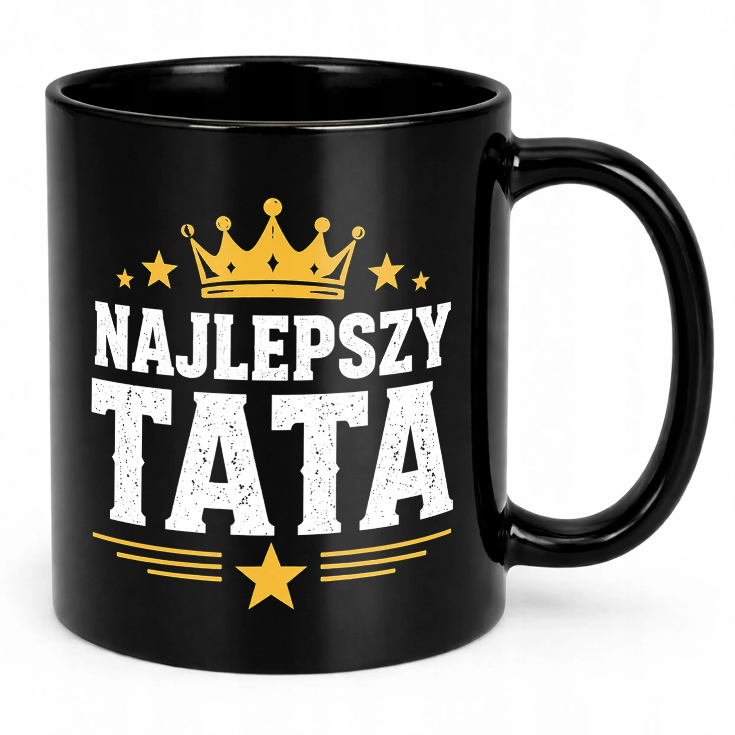 Kubek czarny prezent dla taty na Dzień Ojca praktyczny miły upominek