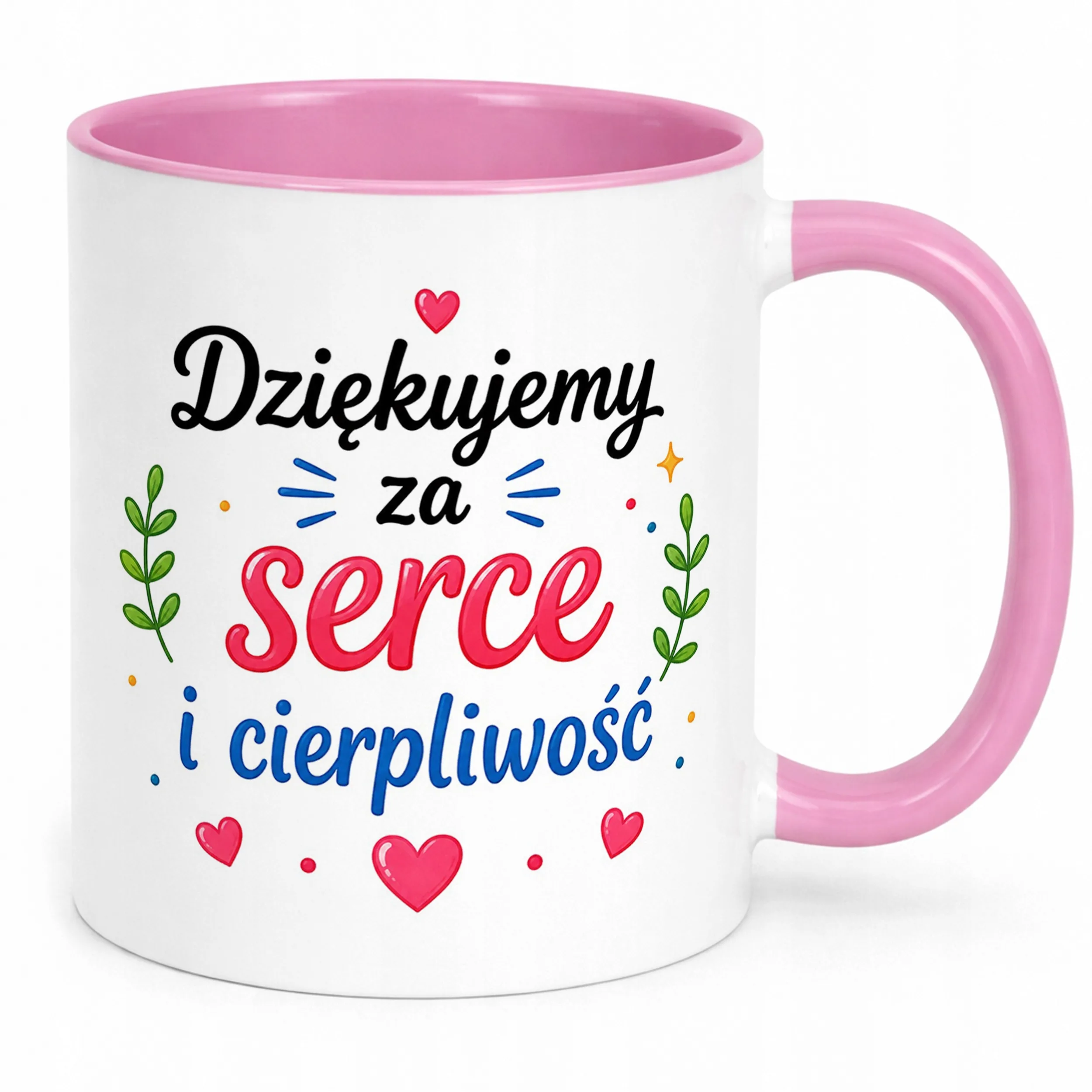 Kubek Różowy Dzień Nauczyciela Prezent Upominek Szkoła