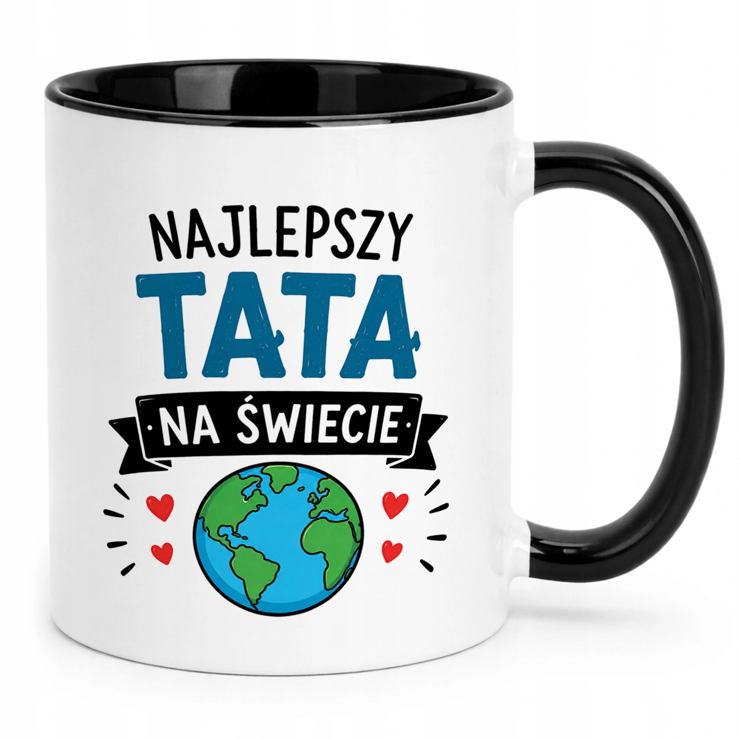 Kubek Czarny prezent dla taty Dzień Ojca miły upominek