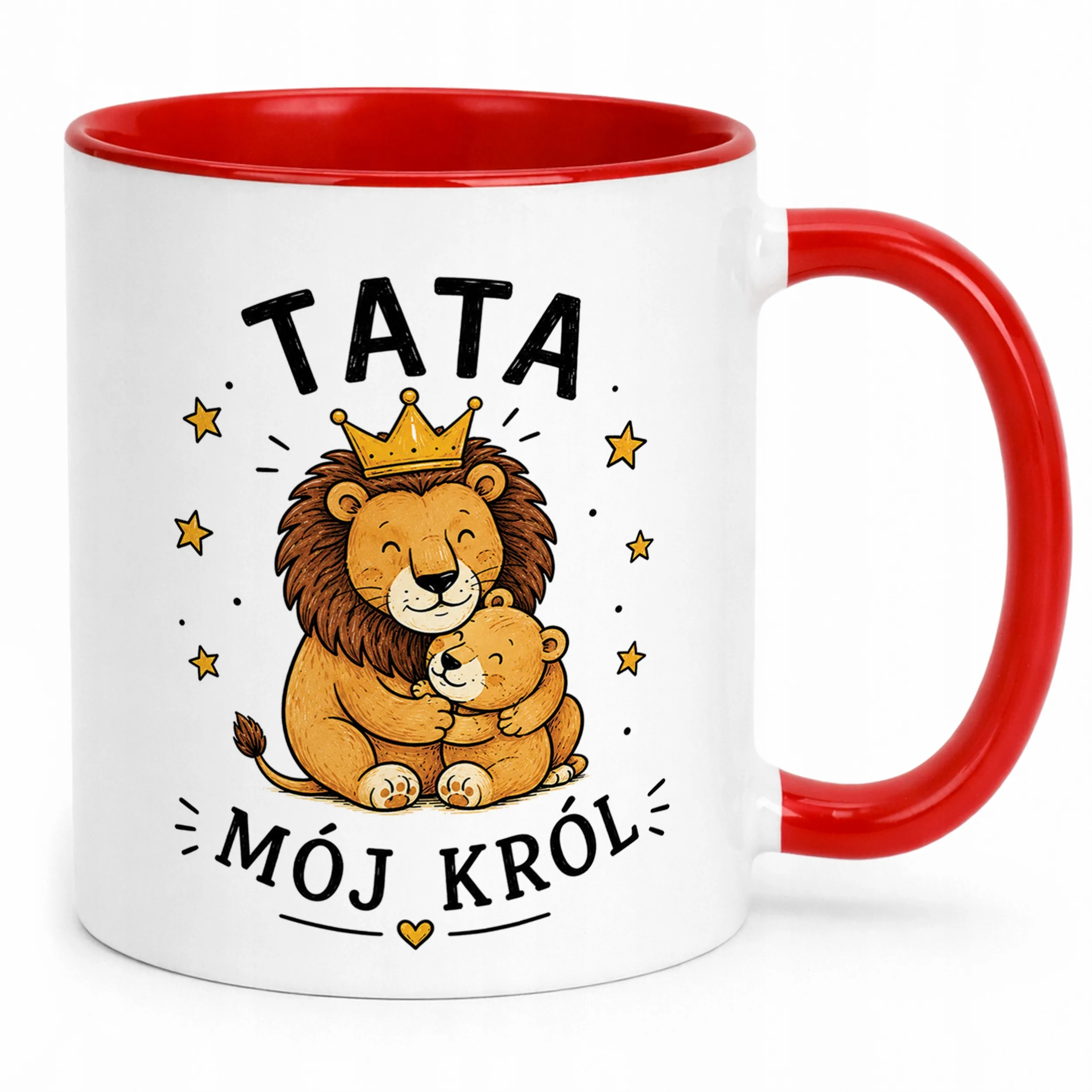 Kubek Czerwony prezent dla taty Dzień Ojca miły upominek