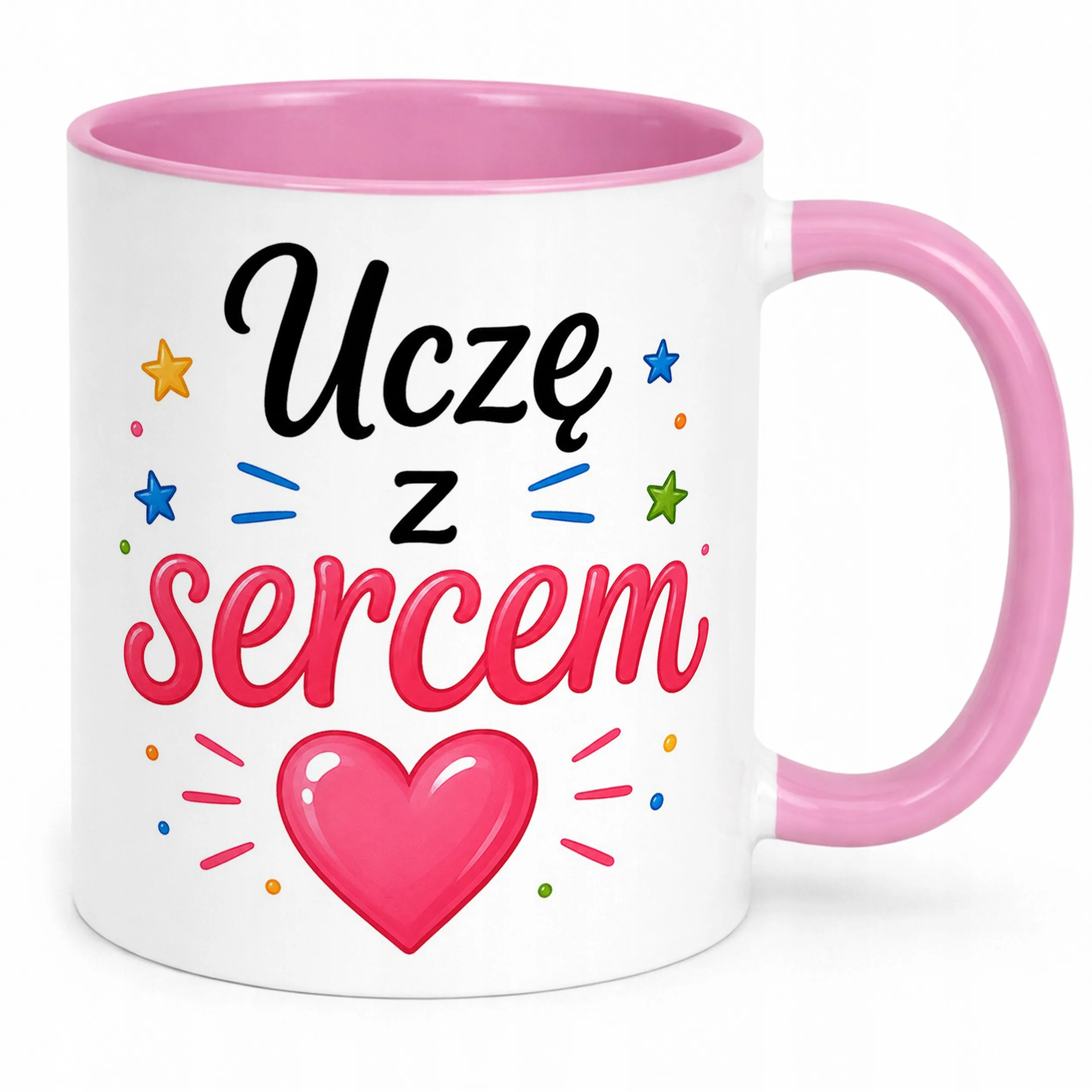 Kubek Różowy Dzień Nauczyciela Prezent Upominek Szkoła