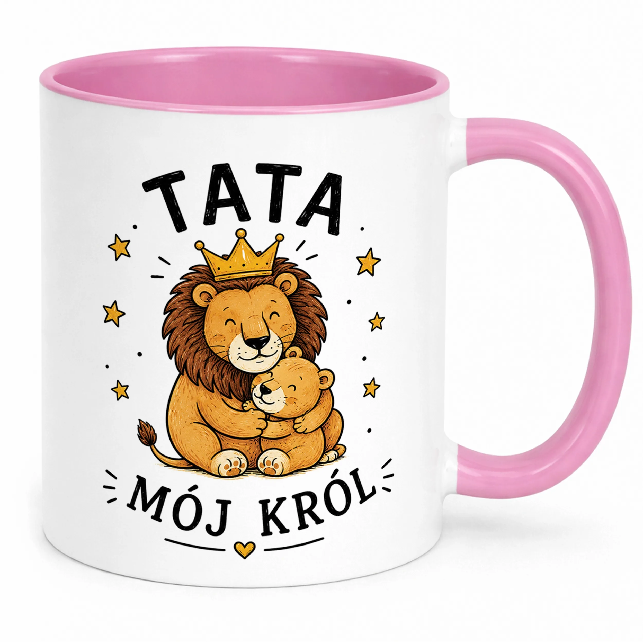Kubek Różowy prezent dla taty Dzień Ojca miły upominek