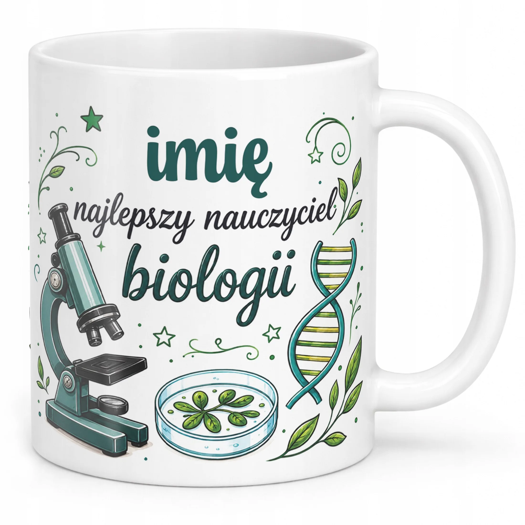 Kubek z Imieniem Dzień Nauczyciela Zakończenie Roku Biologia Prezent