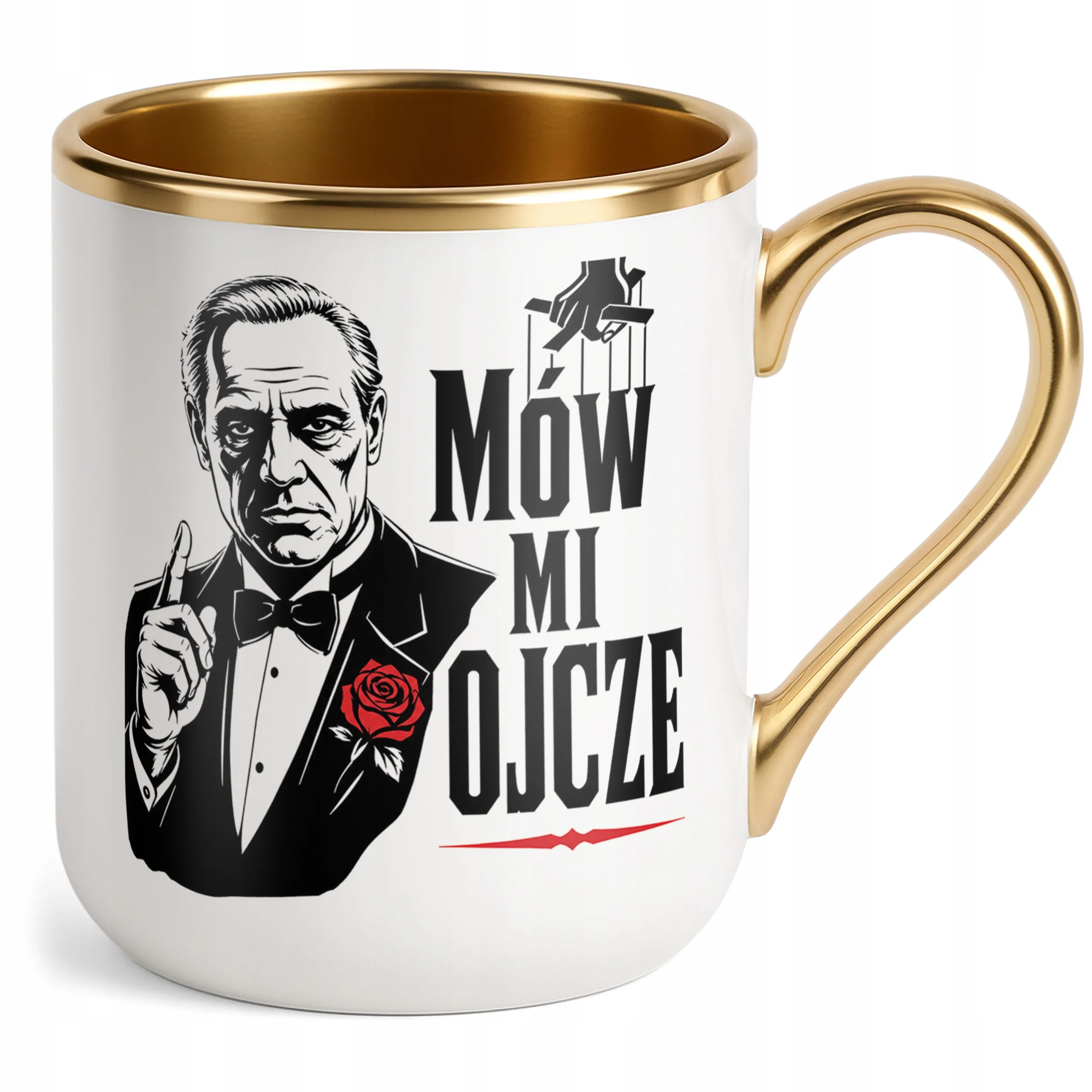 Kubek Premium Złoty dla tatusia prezent na Dzień Ojca upominek