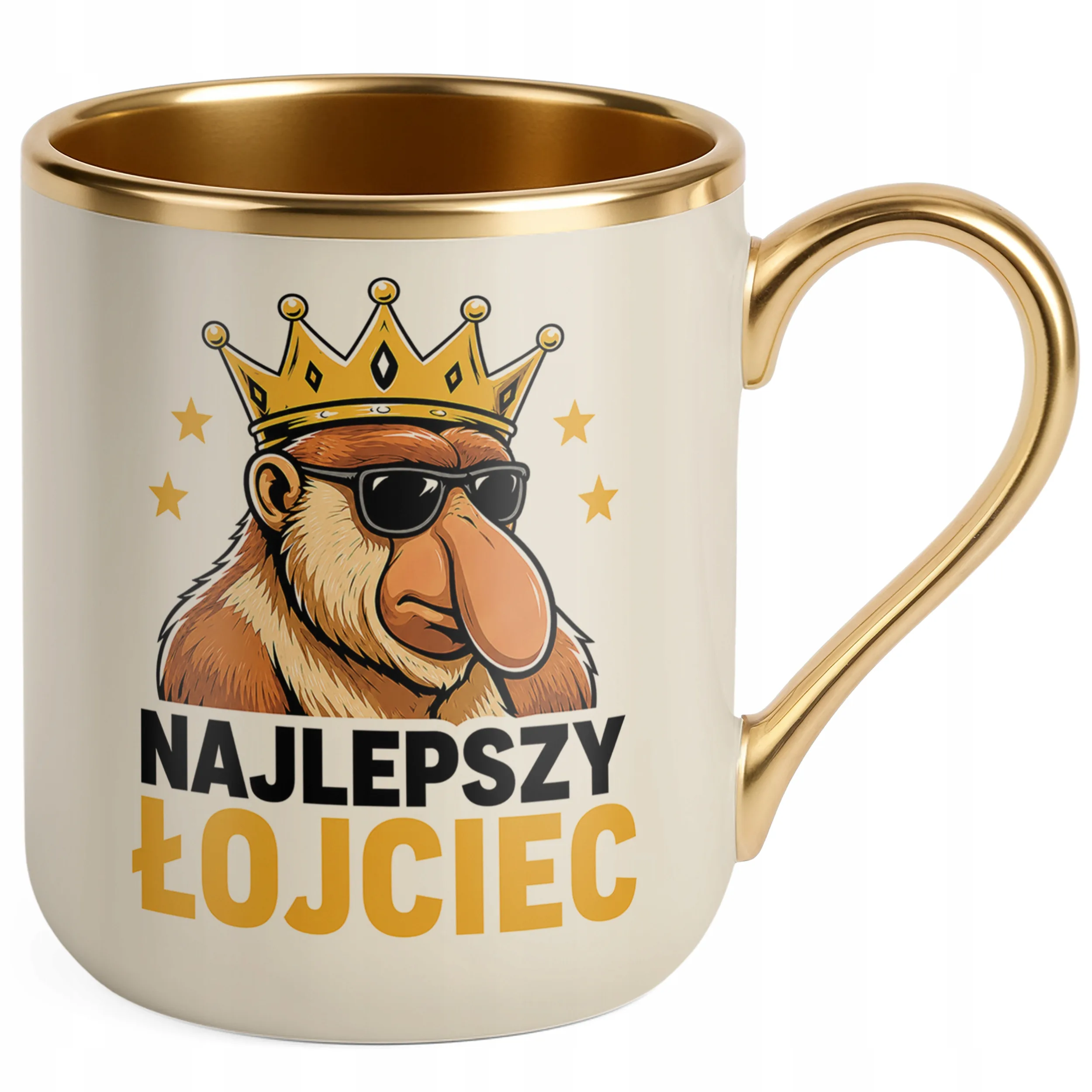 Kubek Premium Złoty Ecru Dzień Ojca prezent dla taty miły upominek