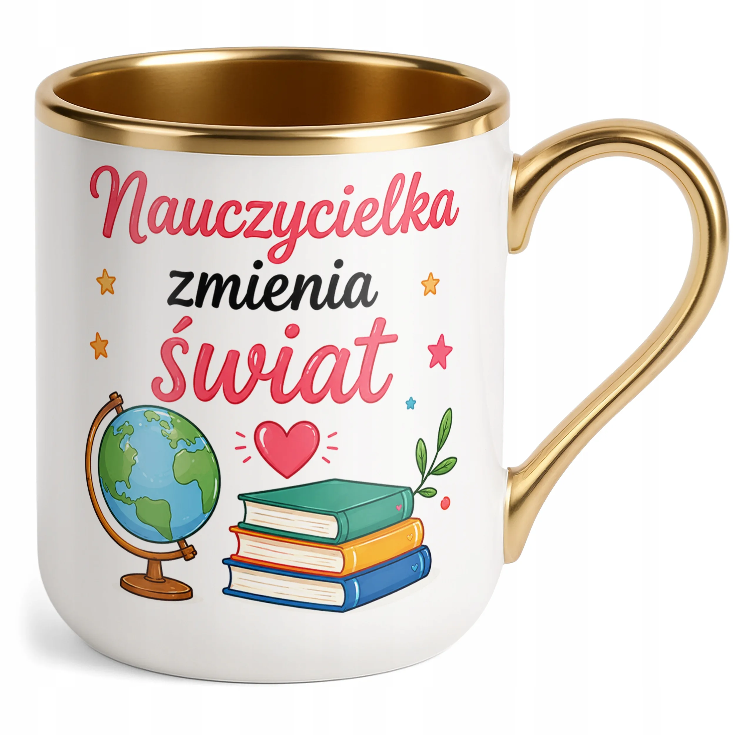 Kubek Premium Złoty Dzień Nauczyciela Dla Nauczycielki Prezent Upominek