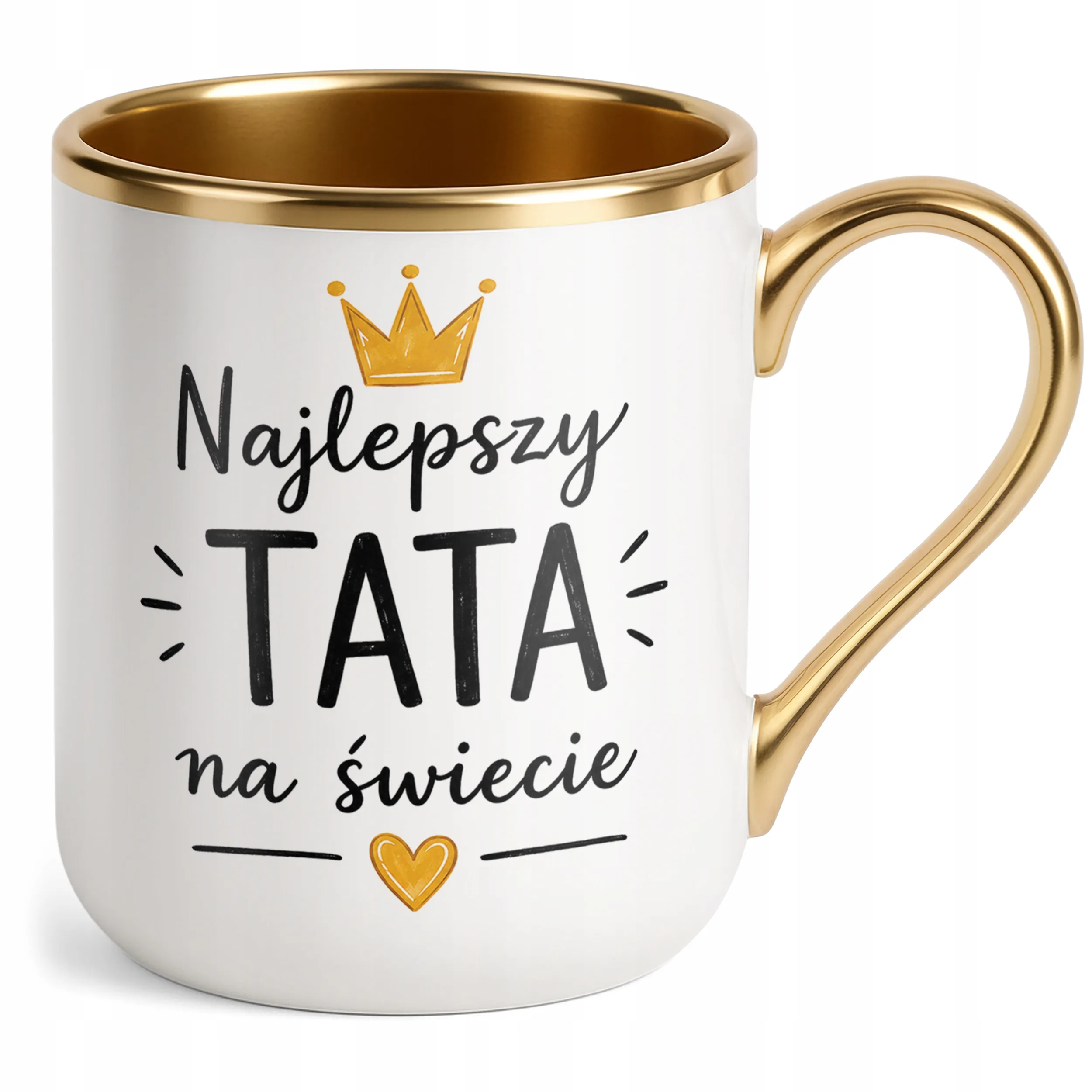 Kubek Premium Złoty upominek dla tatusia prezent na Dzień Ojca