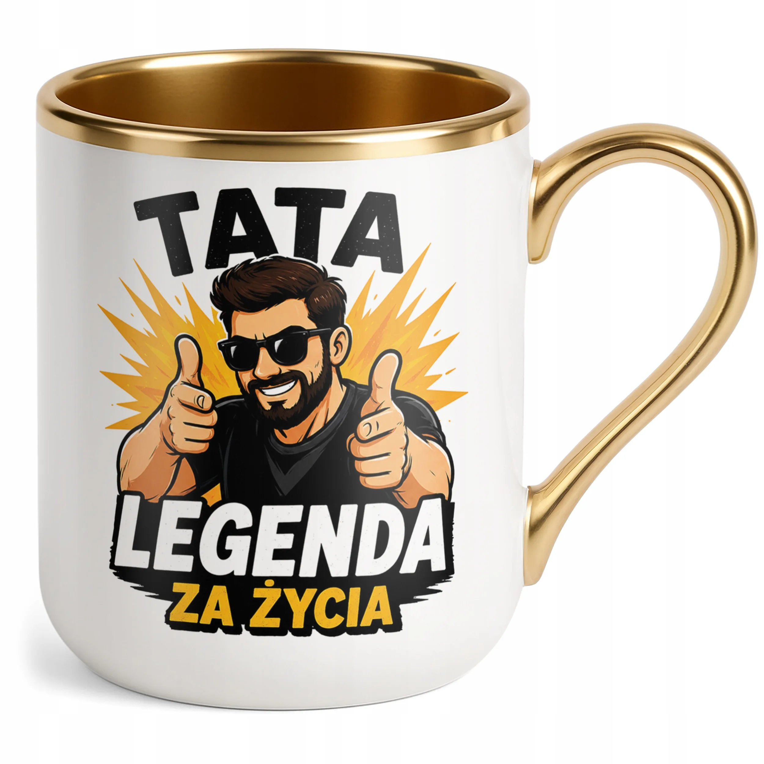 Kubek Premium Złoty prezent dla taty na Dzień Ojca upominek