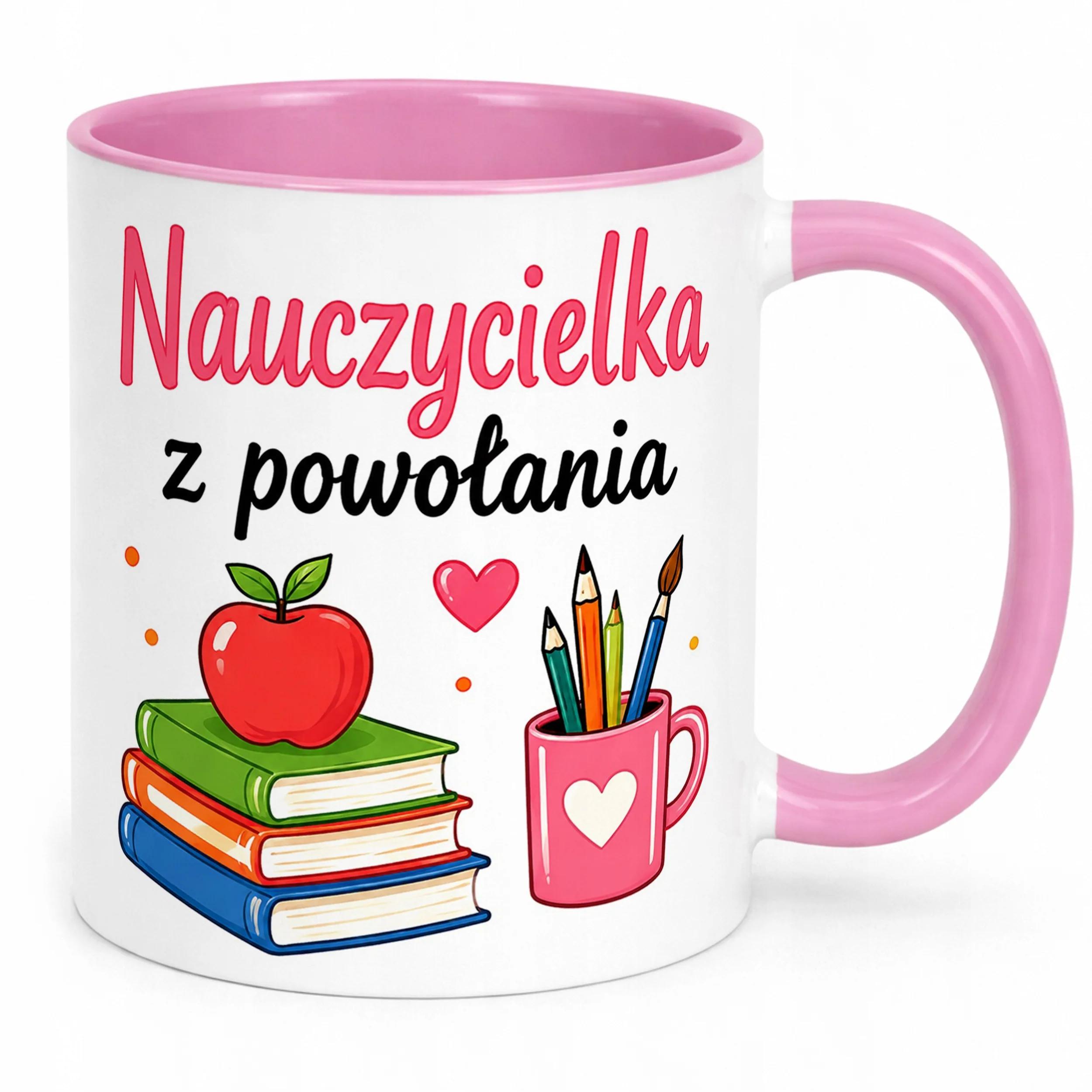 Kubek Różowy Dzień Nauczyciela Dla Nauczycielki Prezent Upominek