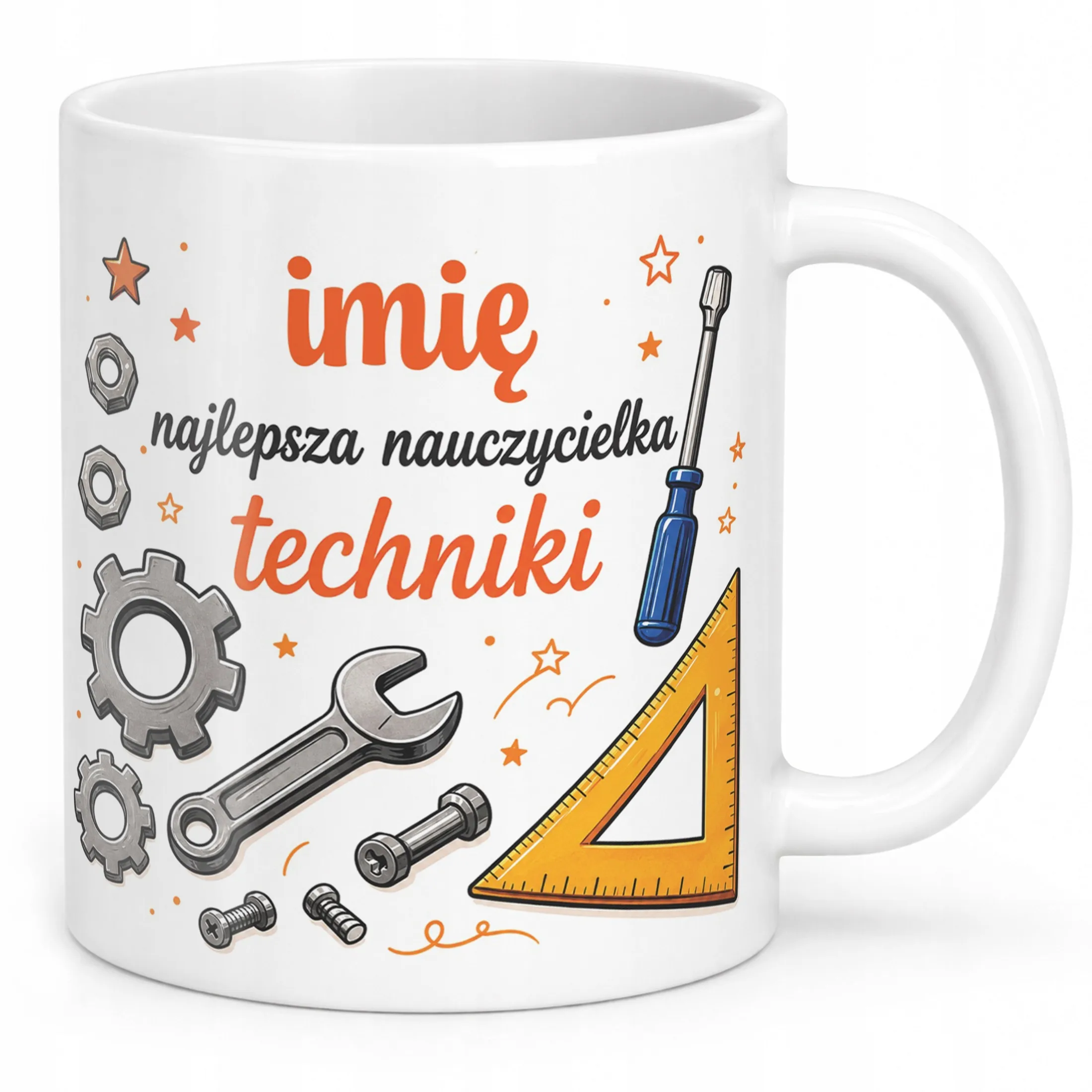 Kubek z Imieniem Dzień Nauczyciela Zakończenie Roku Technika Prezent