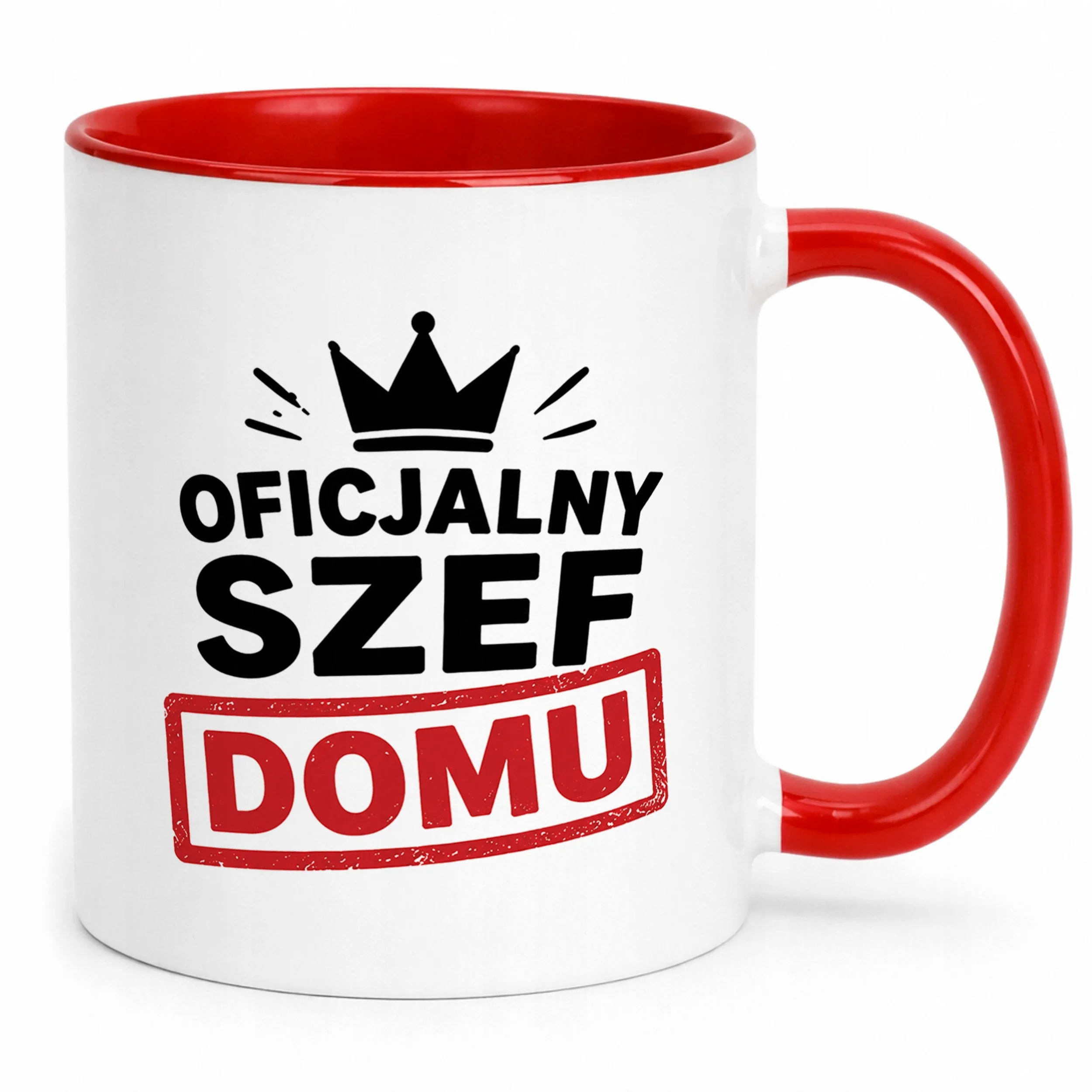 Kubek Czerwony upominek na Dzień Ojca prezent dla taty