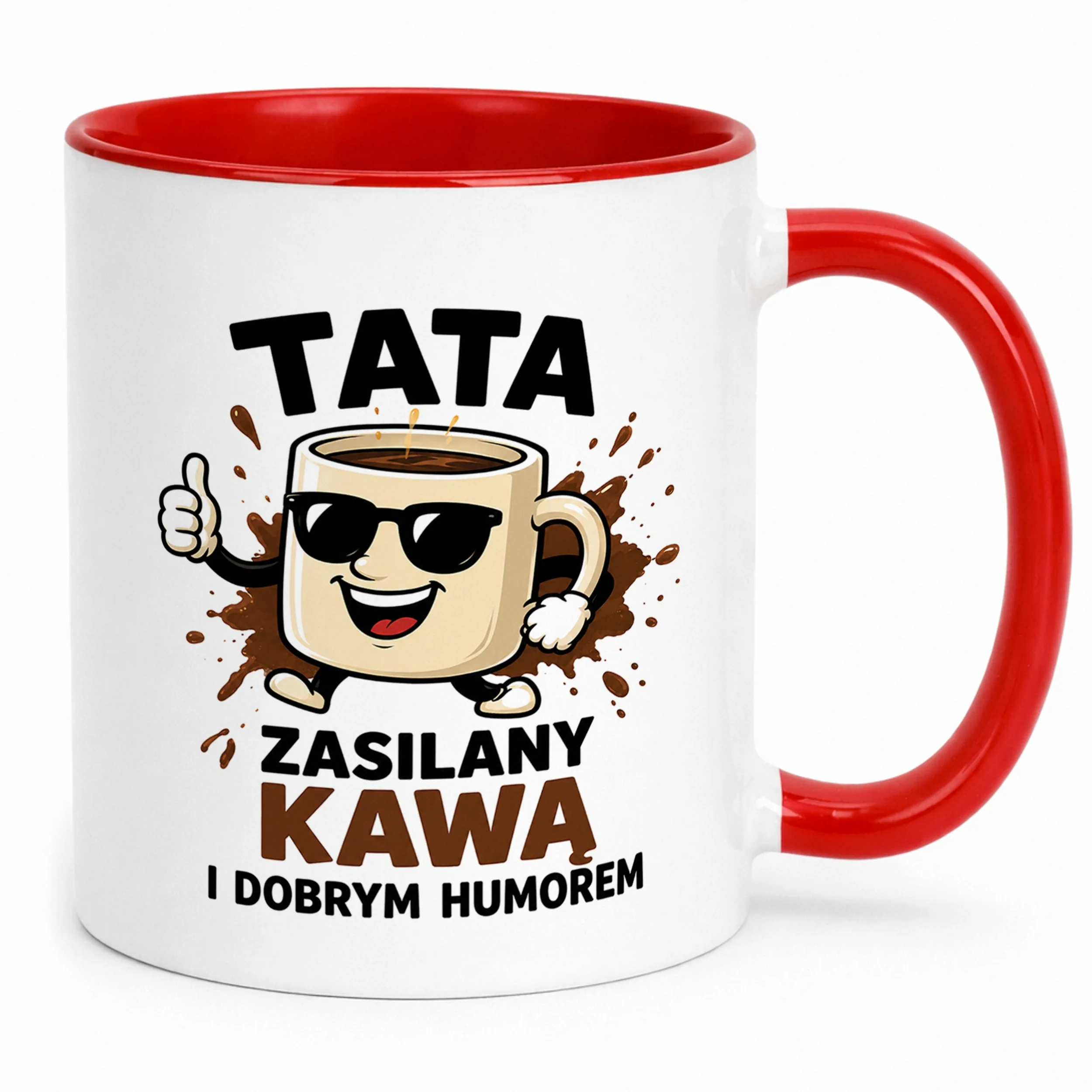 Kubek Czerwony Dzień Ojca prezent dla taty upominek dla taty