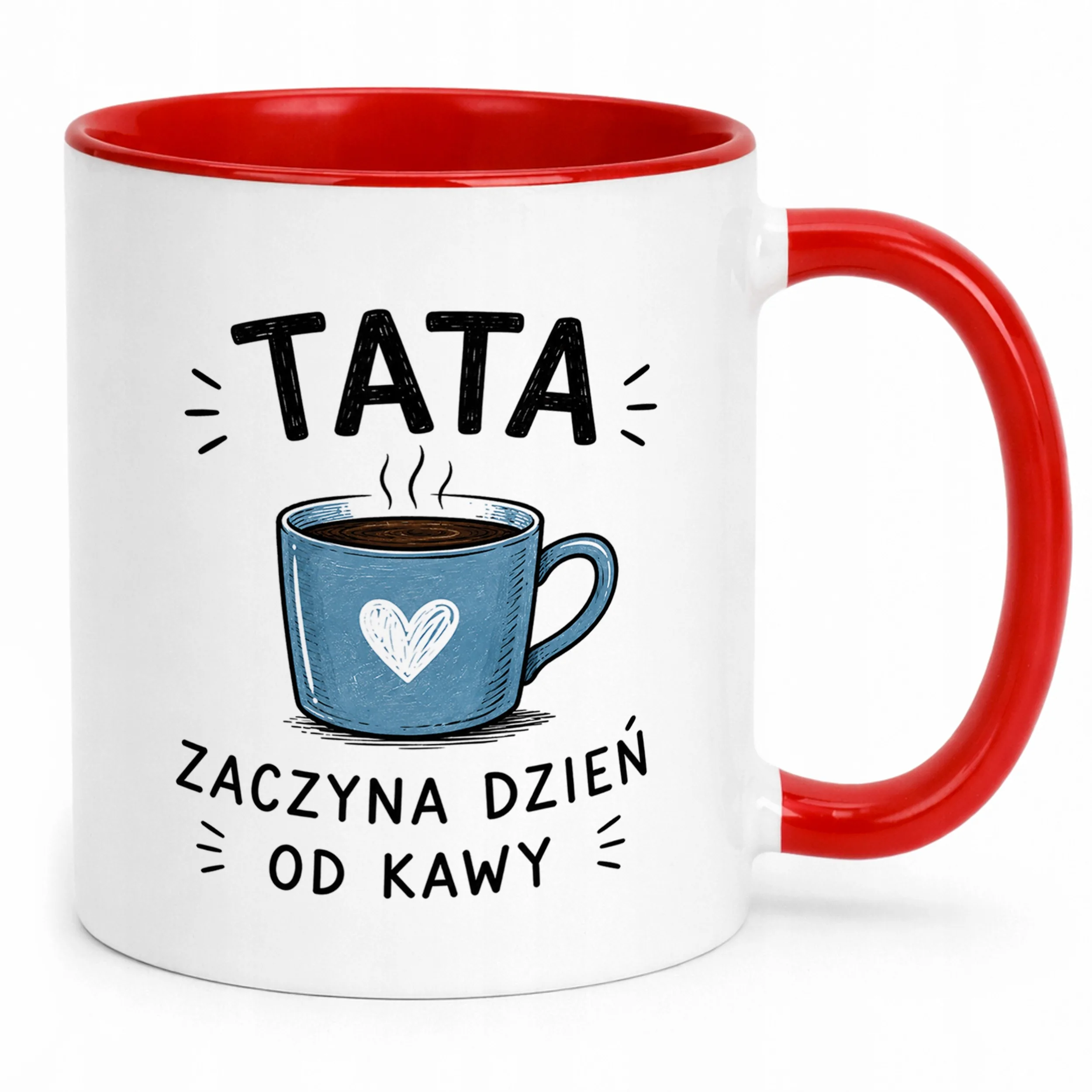 Kubek Czerwony Dzień Ojca prezent dla taty pomysł na prezent