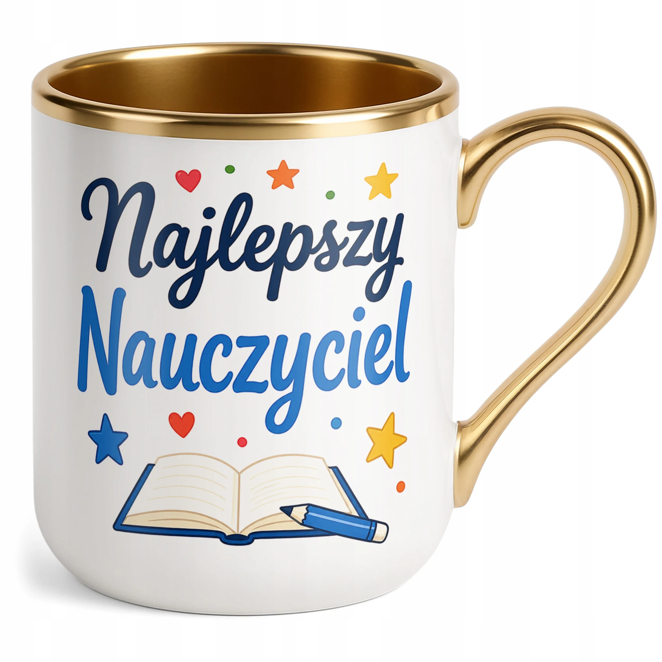 Kubek Premium Złoty Dzień Nauczyciela Dla Nauczyciela Prezent Upominek