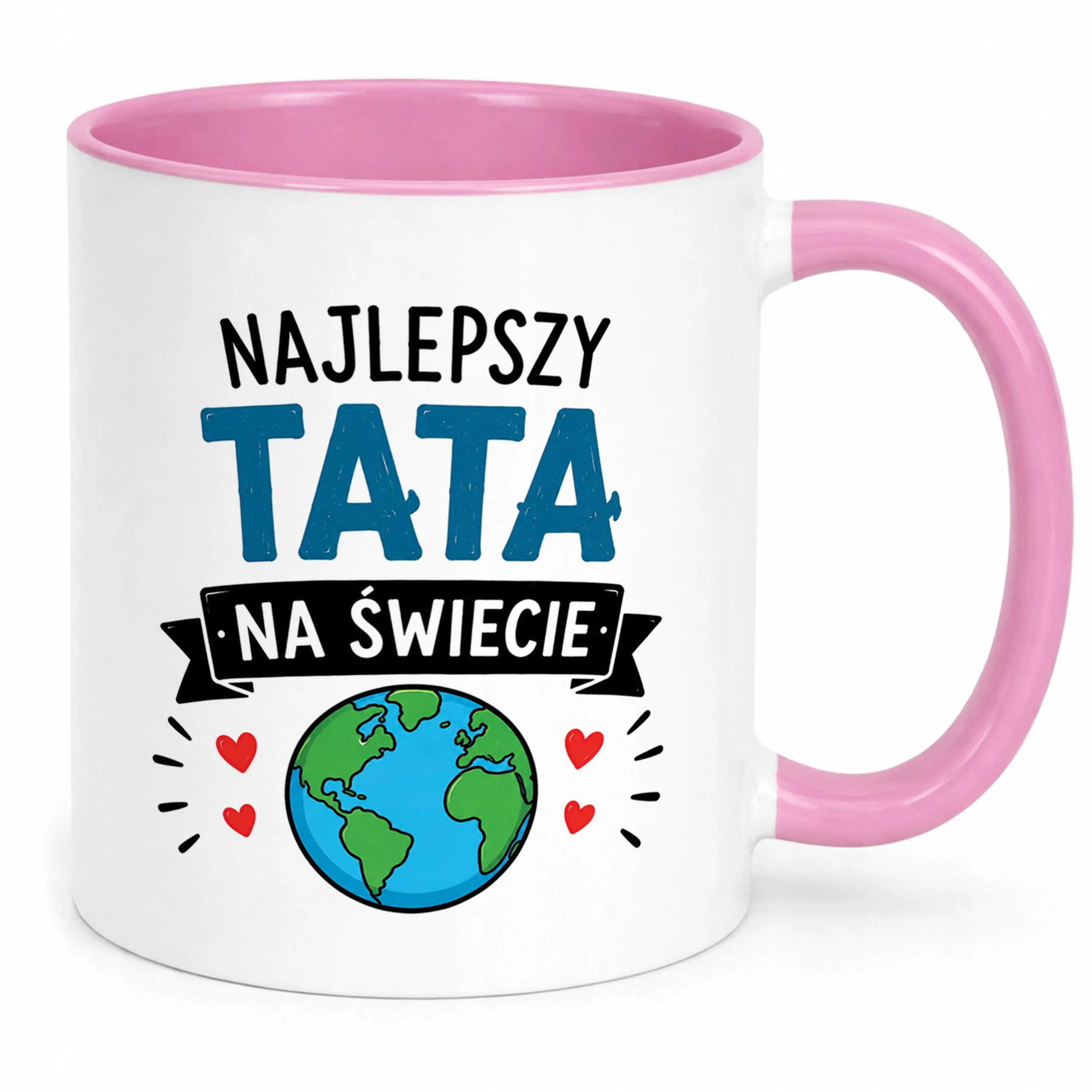 Kubek Różowy prezent dla taty Dzień Ojca miły upominek