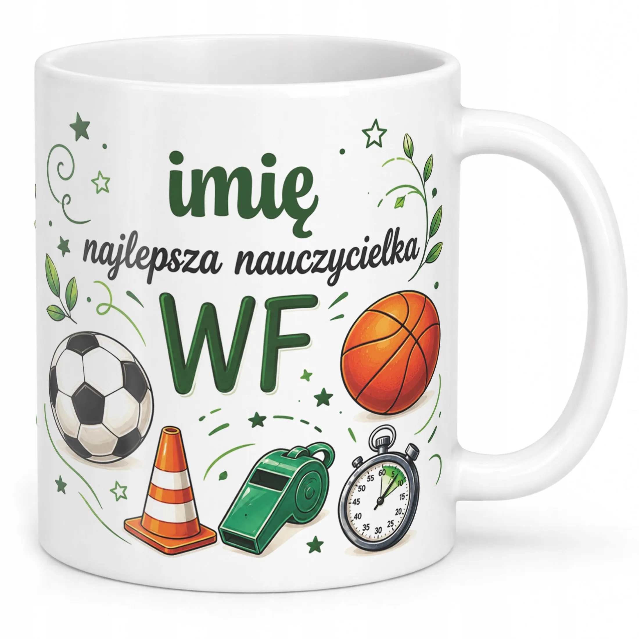 Kubek z Imieniem Dzień Nauczyciela Zakończenie Roku WF Prezent
