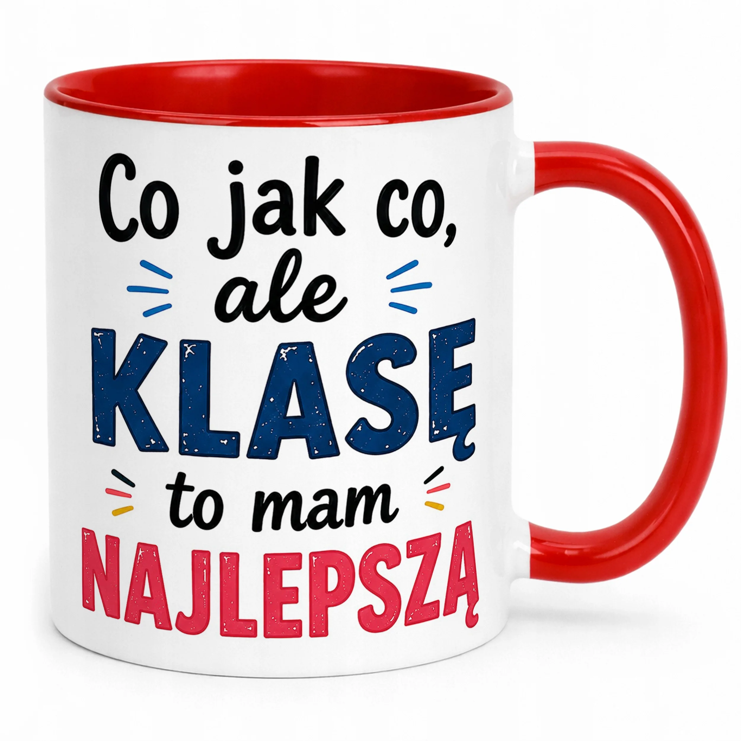 Kubek Czerwony Dzień Nauczyciela Dla Wychowawcy Prezent Upominek.