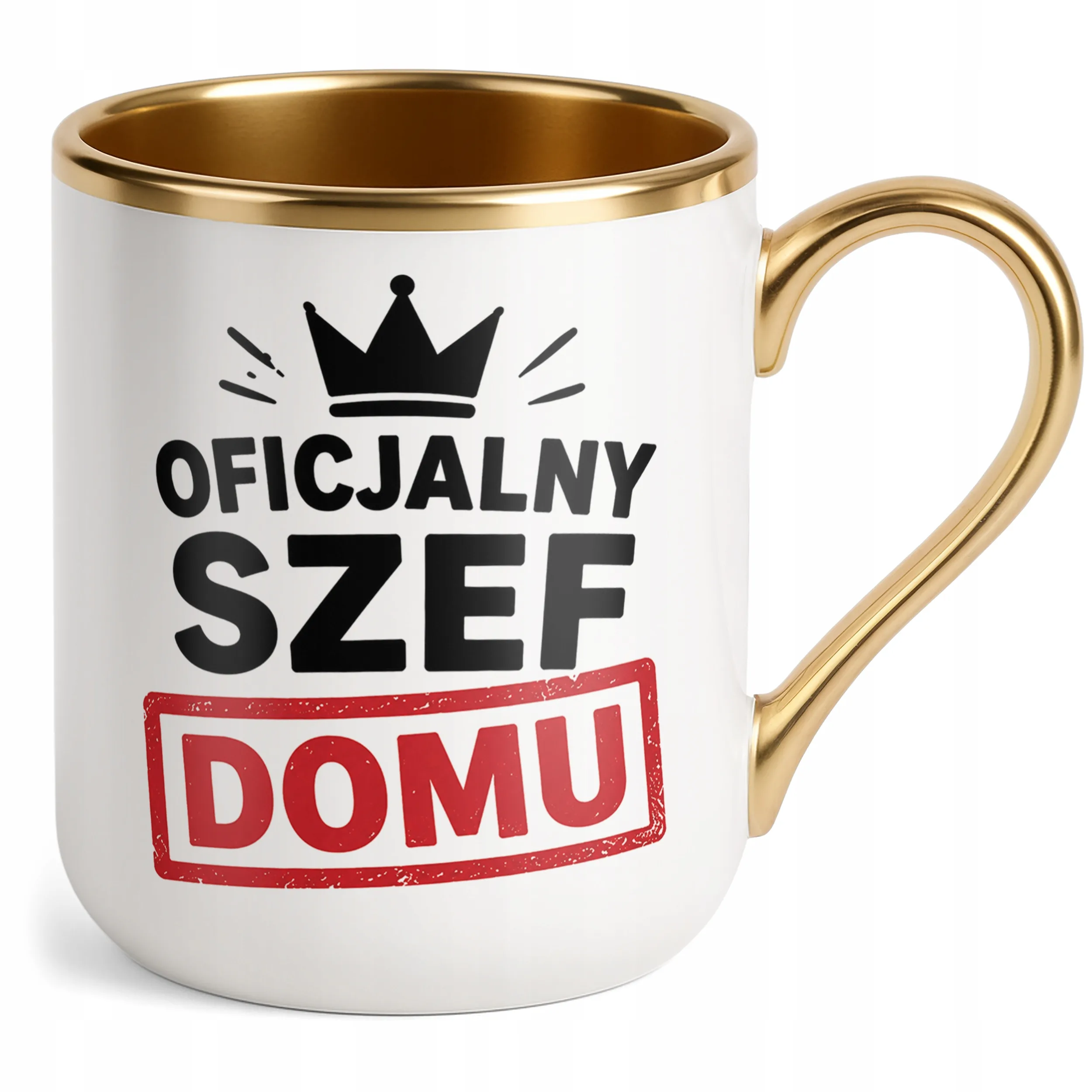 Kubek Premium Złoty upominek na Dzień Ojca prezent dla taty