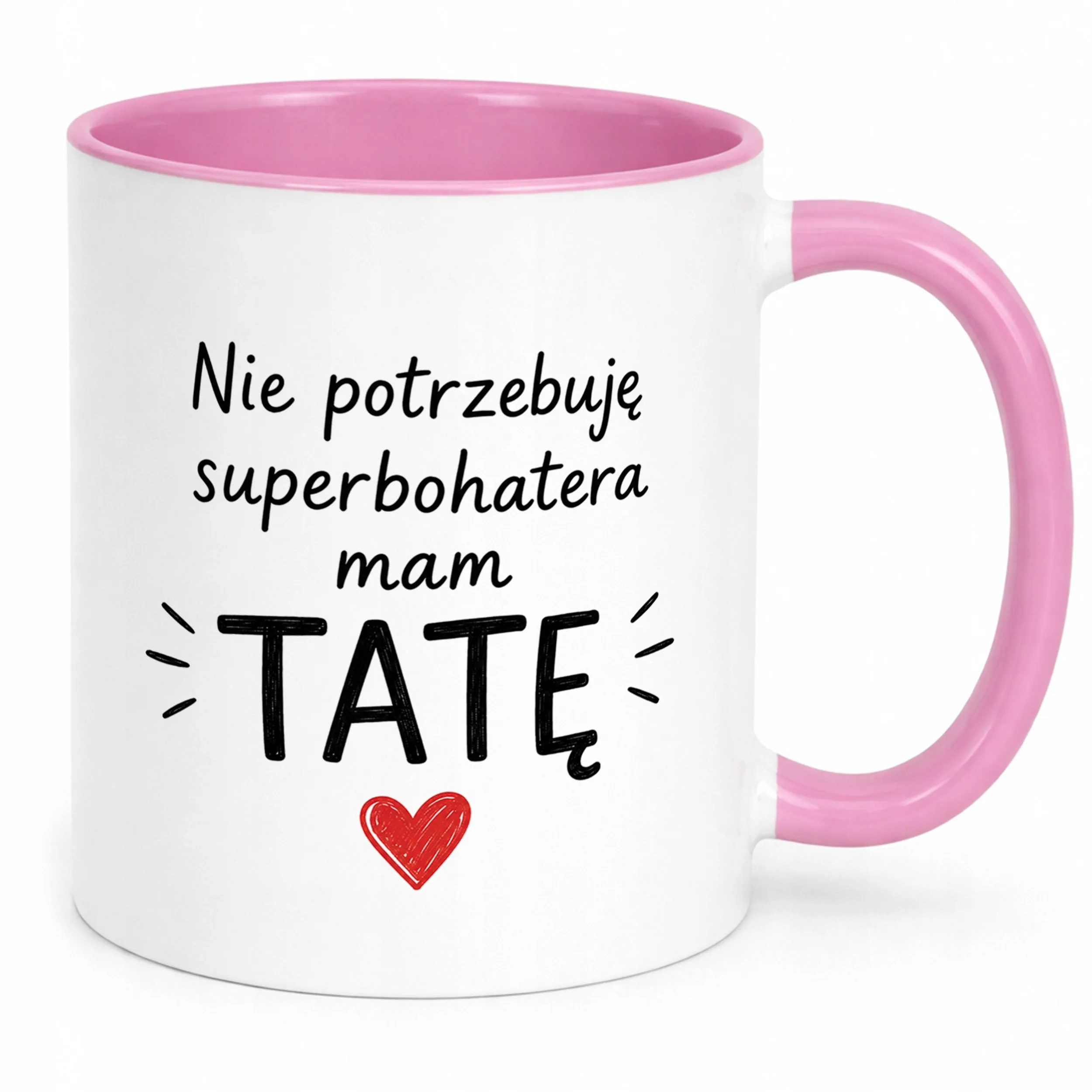 Kubek Różowy upominek na Dzień Ojca prezent dla taty