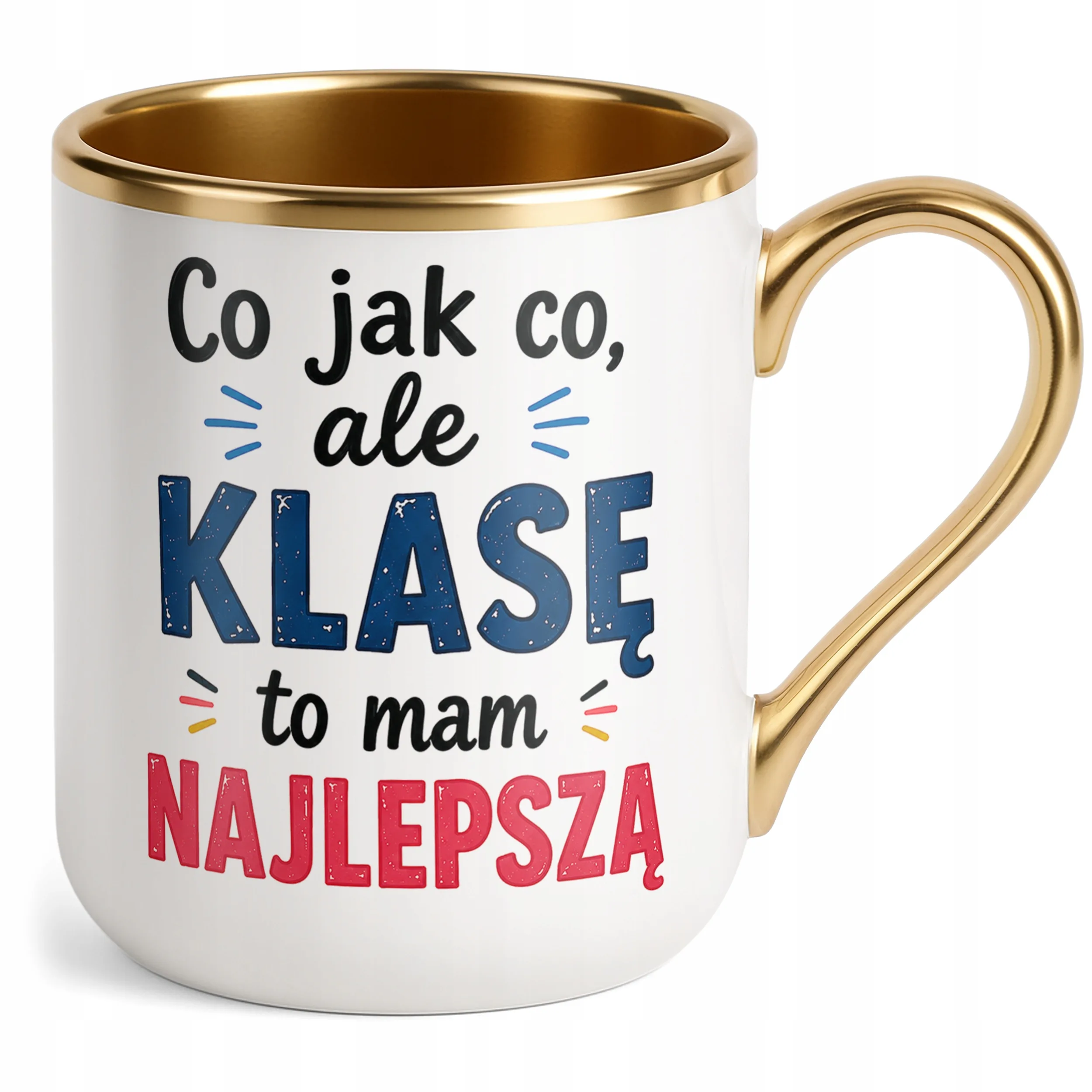 Kubek Premium Złoty Dzień Nauczyciela Dla Wychowawcy Prezent Upominek.
