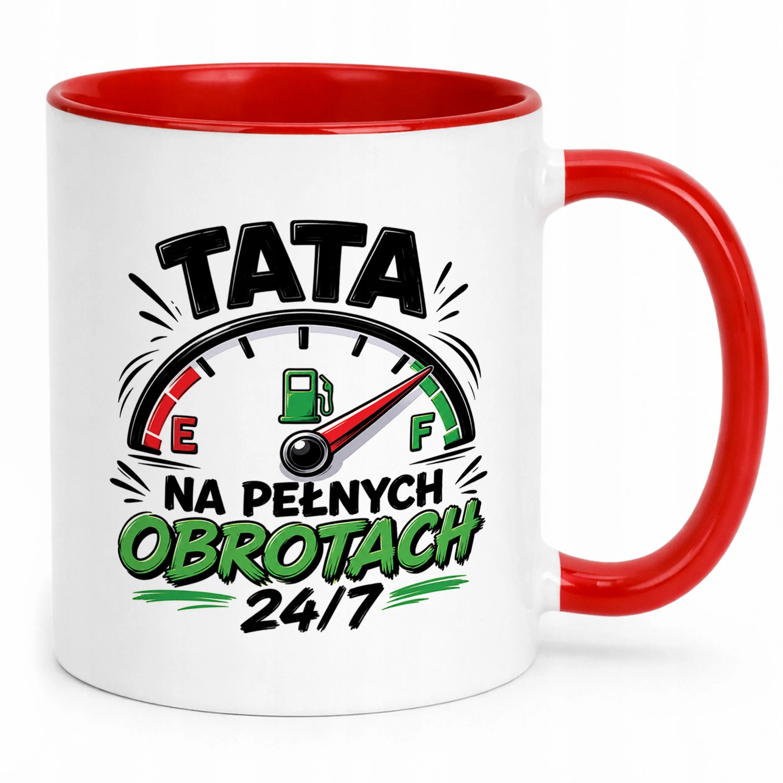 Kubek Czerwony Dzień Ojca prezent dla taty pomysł na prezent