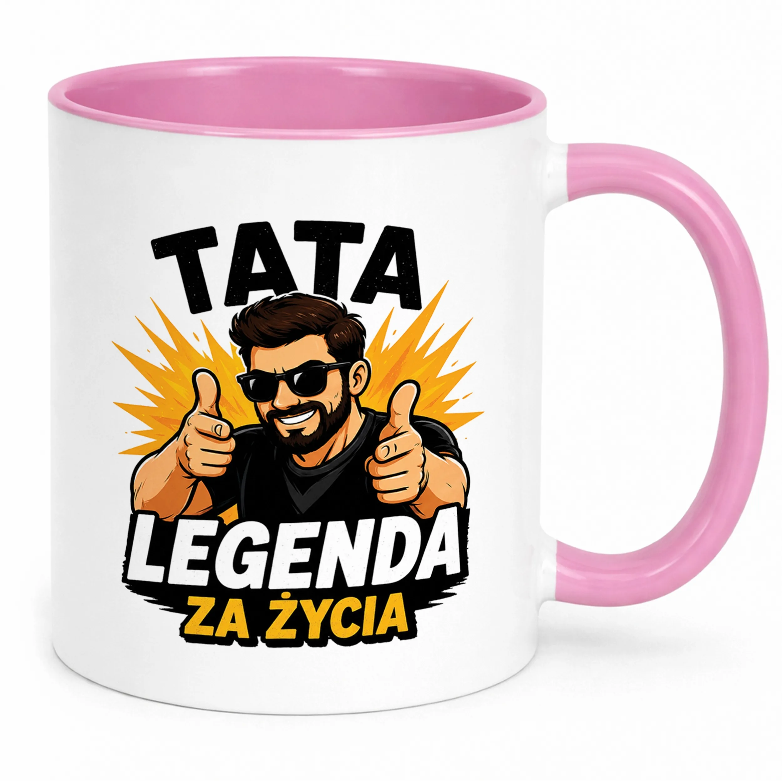 Kubek Różowy prezent dla taty na Dzień Ojca upominek