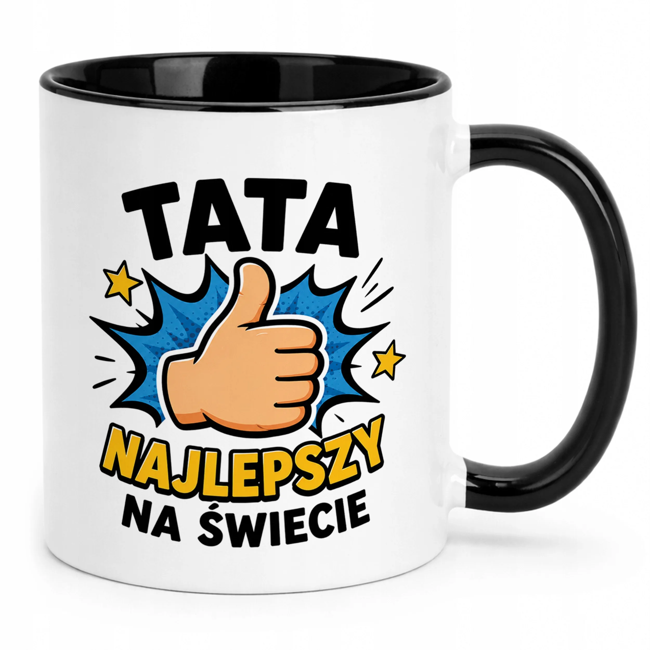 Kubek Czarny prezent na Dzień Ojca dla taty upominek