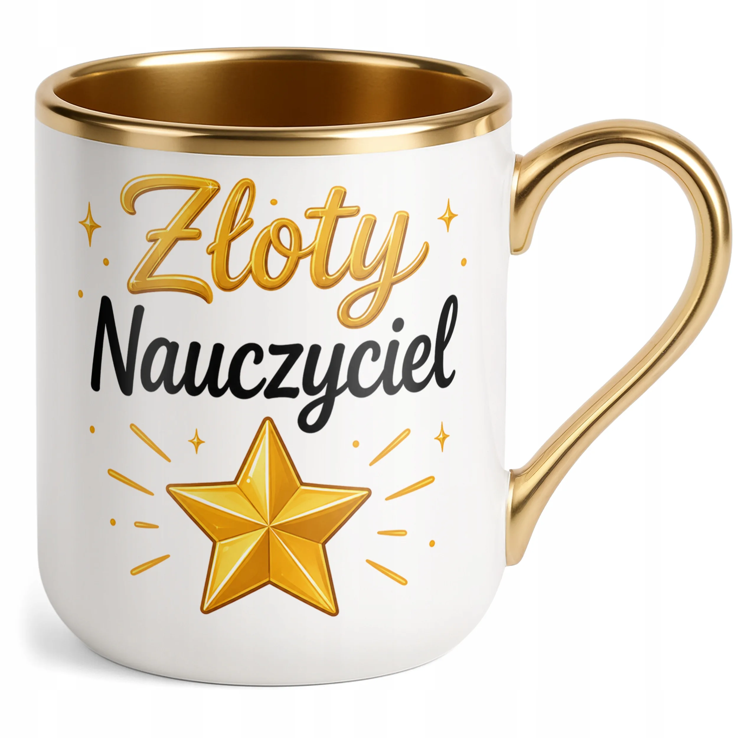 Kubek Premium Złoty Dzień Nauczyciela Dla Nauczyciela Prezent Upominek