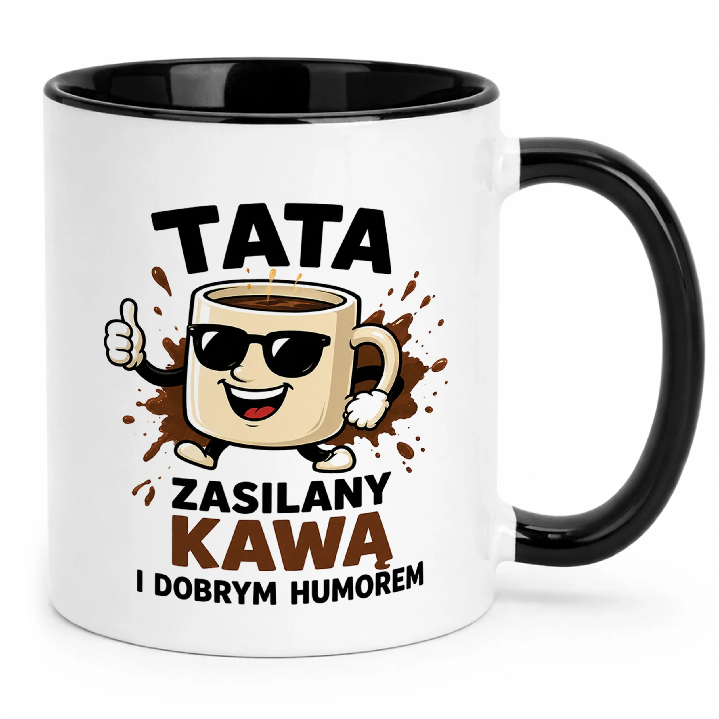 Kubek Czarny Dzień Ojca prezent dla taty upominek dla taty