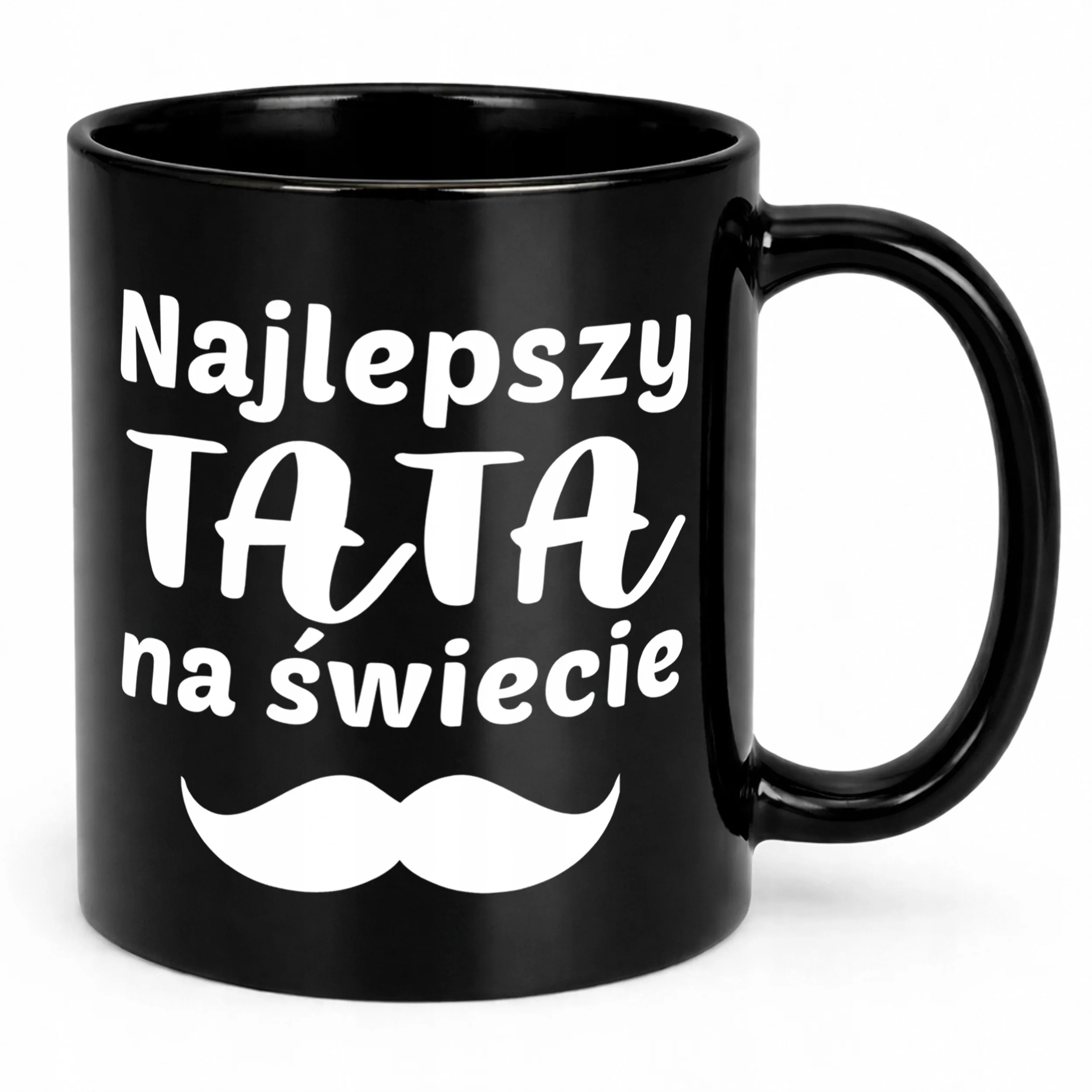 Kubek czarny prezent dla tatusia na Dzień Ojca miły upominek dla taty