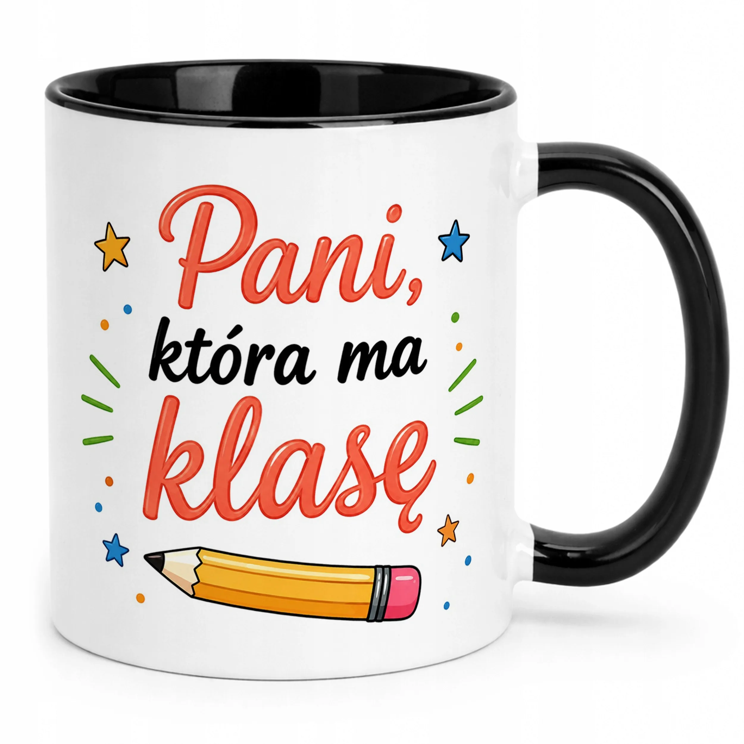 Kubek Czarny Dzień Nauczyciela Dla Nauczycielki Prezent Upominek