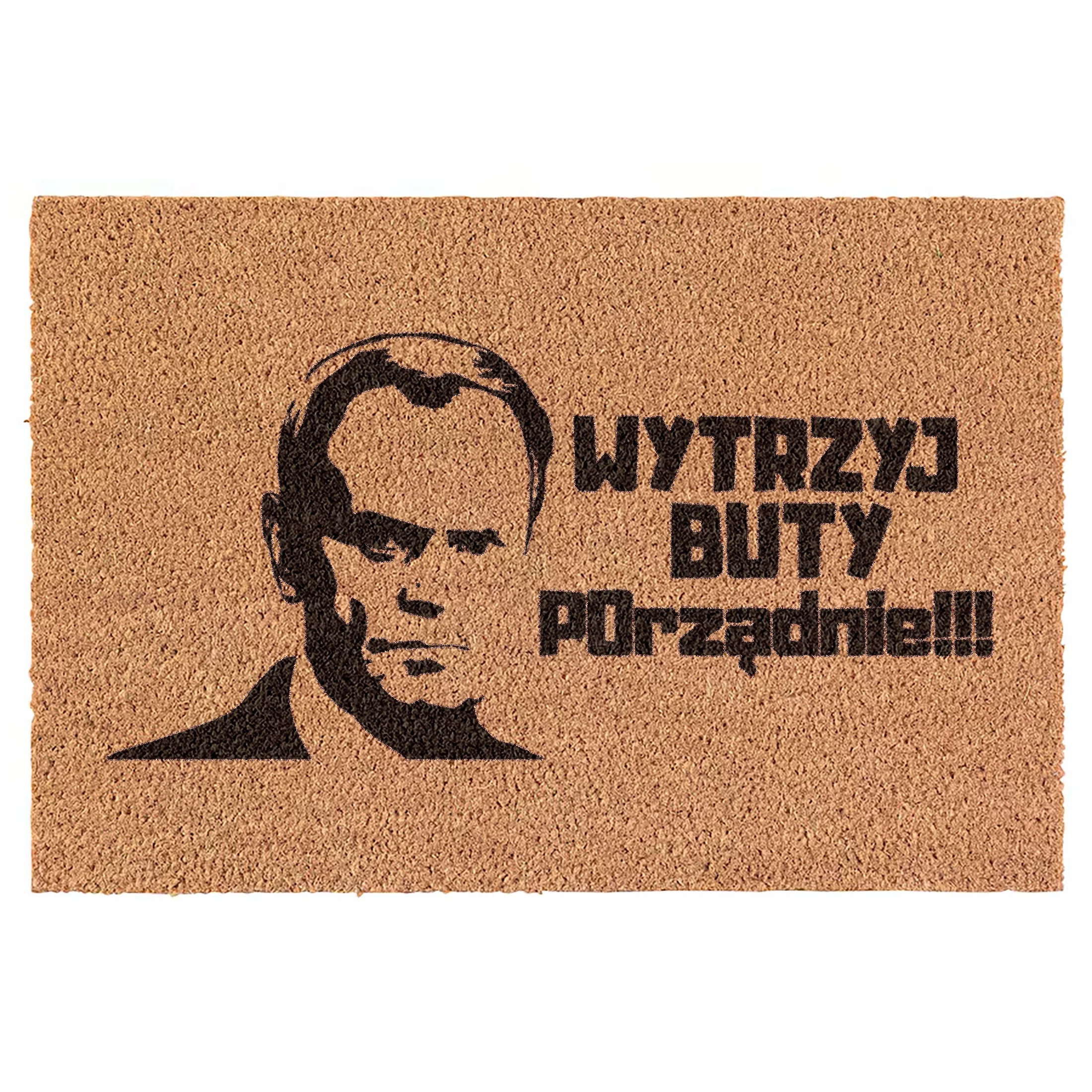 Wycieraczka Wytrzyj Buty POrządnie Anty Tusk kokosowa pod drzwi 60x40cm