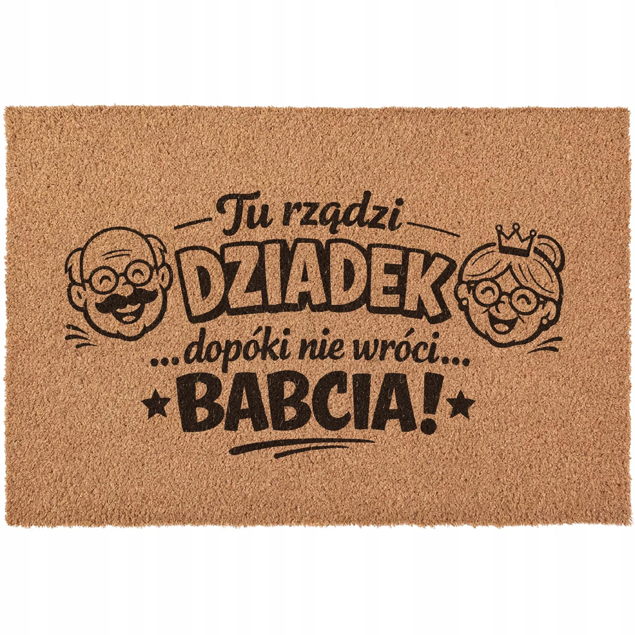 Wycieraczka Dzień Babci Dziadka Na Prezent pod drzwi kokosowa 60×40