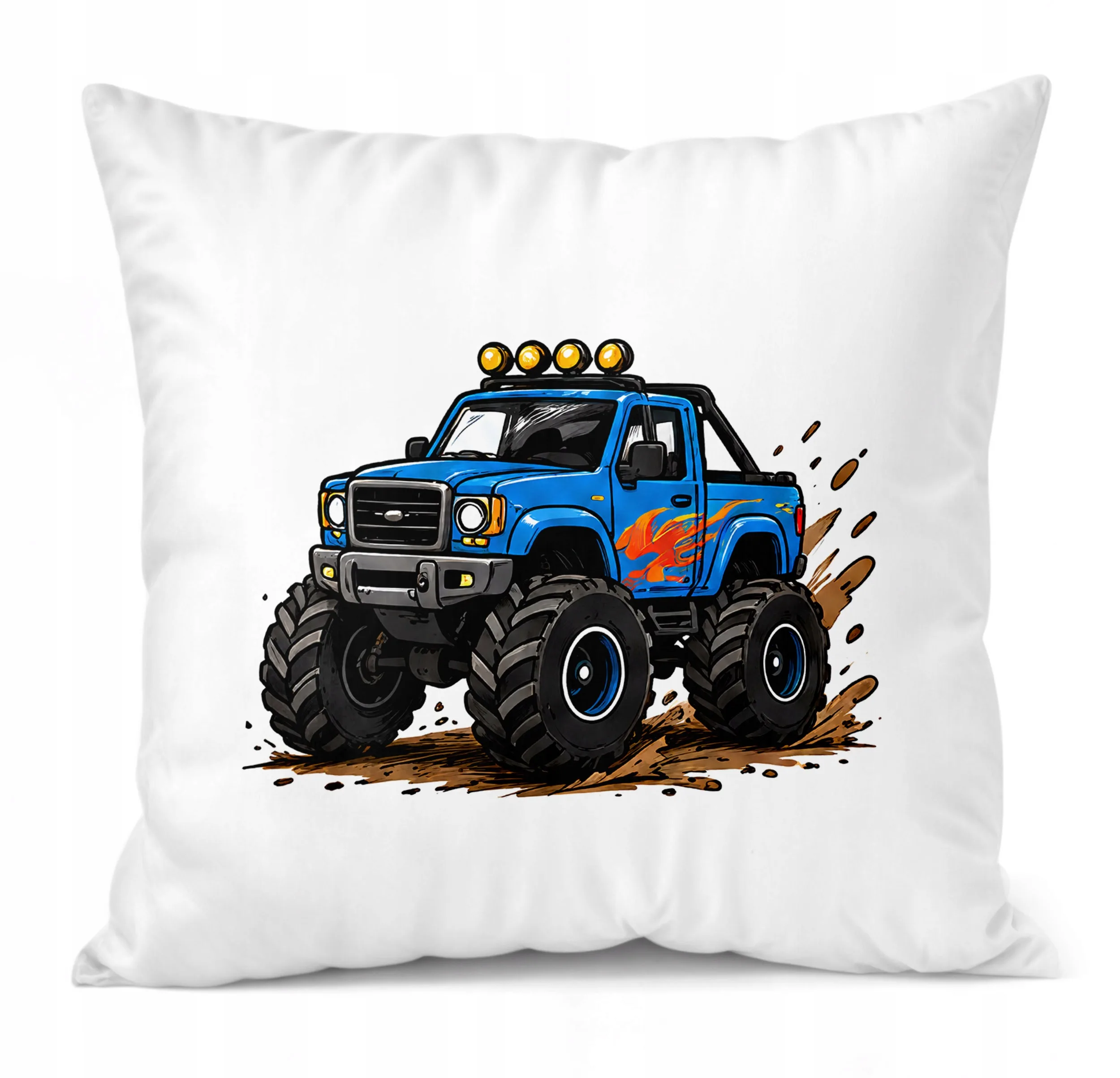 Poduszka Jasiek z nadrukiem 38x38cm Monster truck Dla Dzieci Prezent